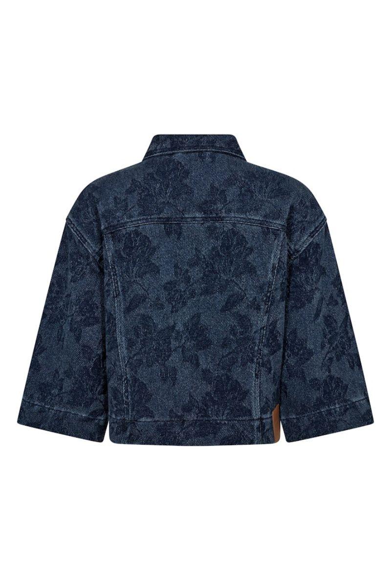 Mos Mosh naisten farkkutakki MMenn Floret Jacket, sininen indigo