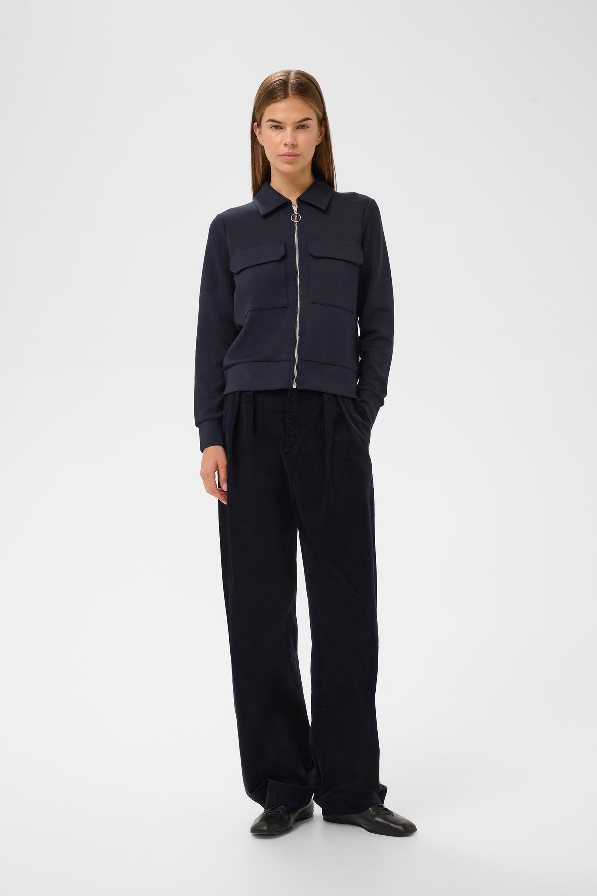InWear naisten collegetakki BecaIW Cardigan, Marine Blue