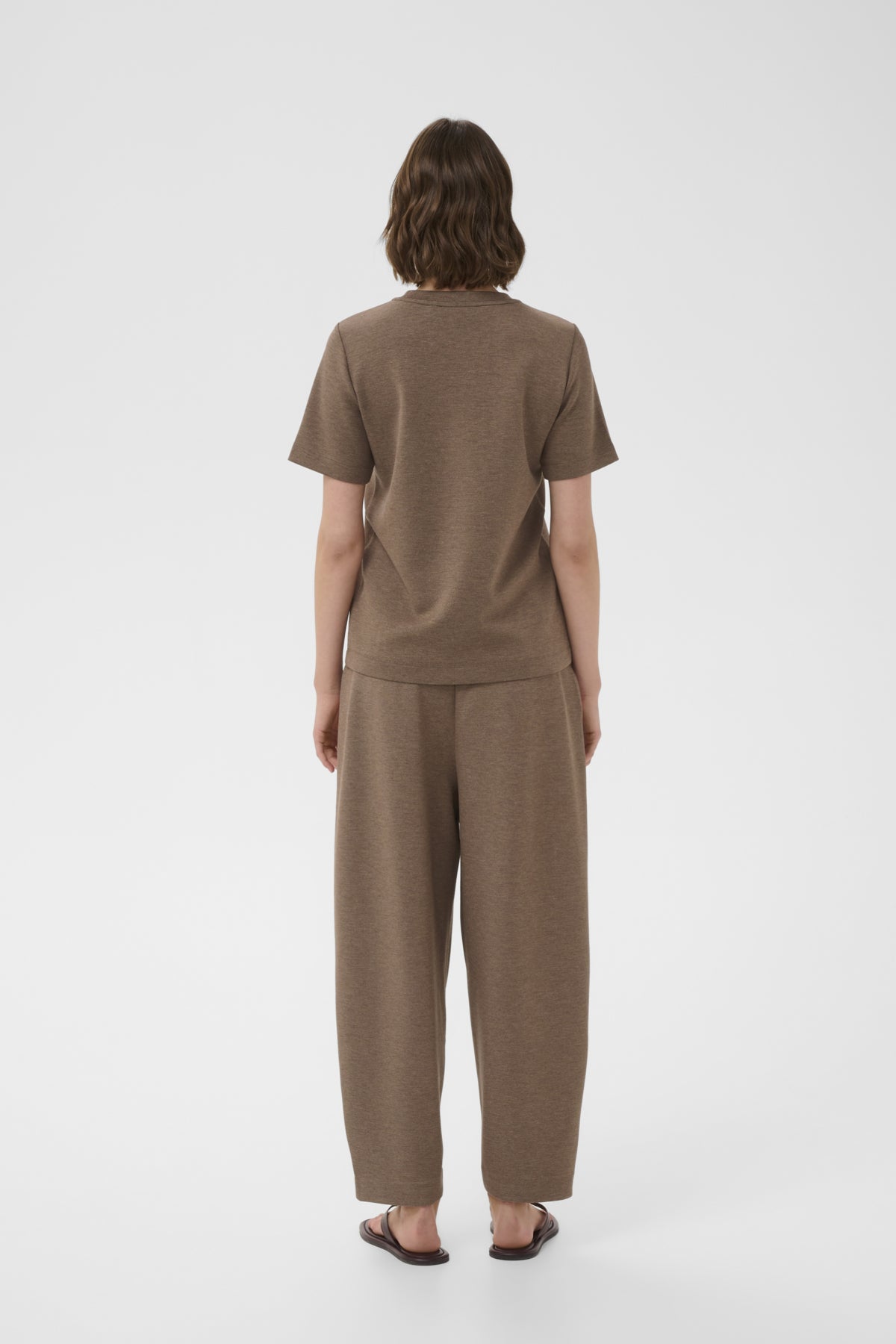 Inwear naisten t-paita Vincentiw Melange Karmen, Coffee Quartz Melange