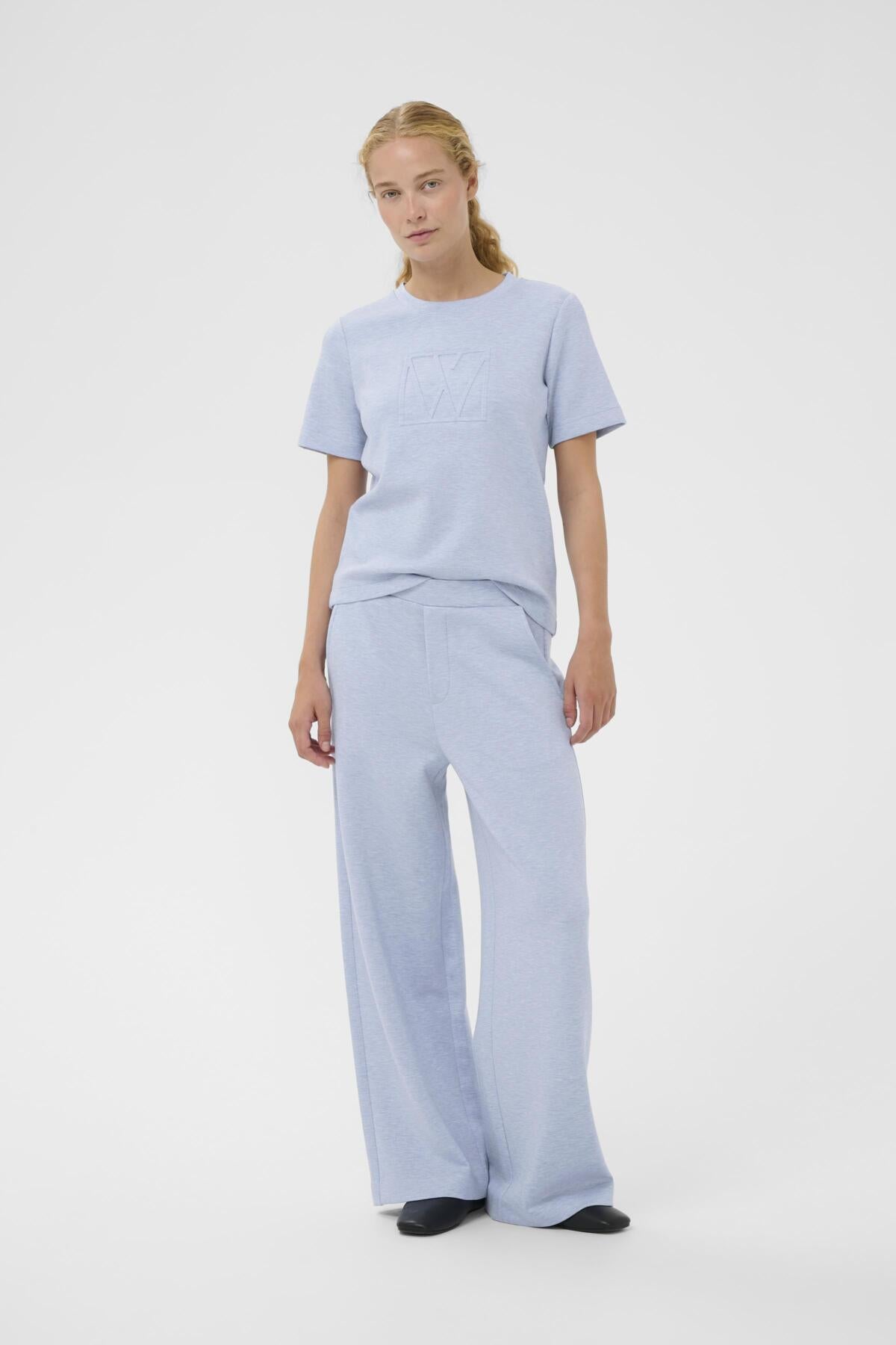 Inwear naisten housut GINCETTEIW MELANGE PANTS, Endless Sky Melange