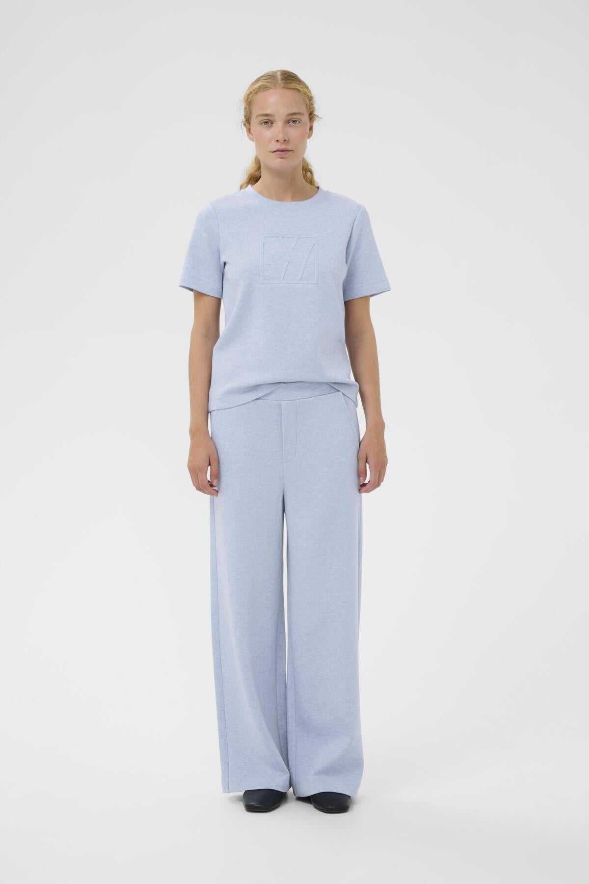 Inwear naisten housut GINCETTEIW MELANGE PANTS, Endless Sky Melange