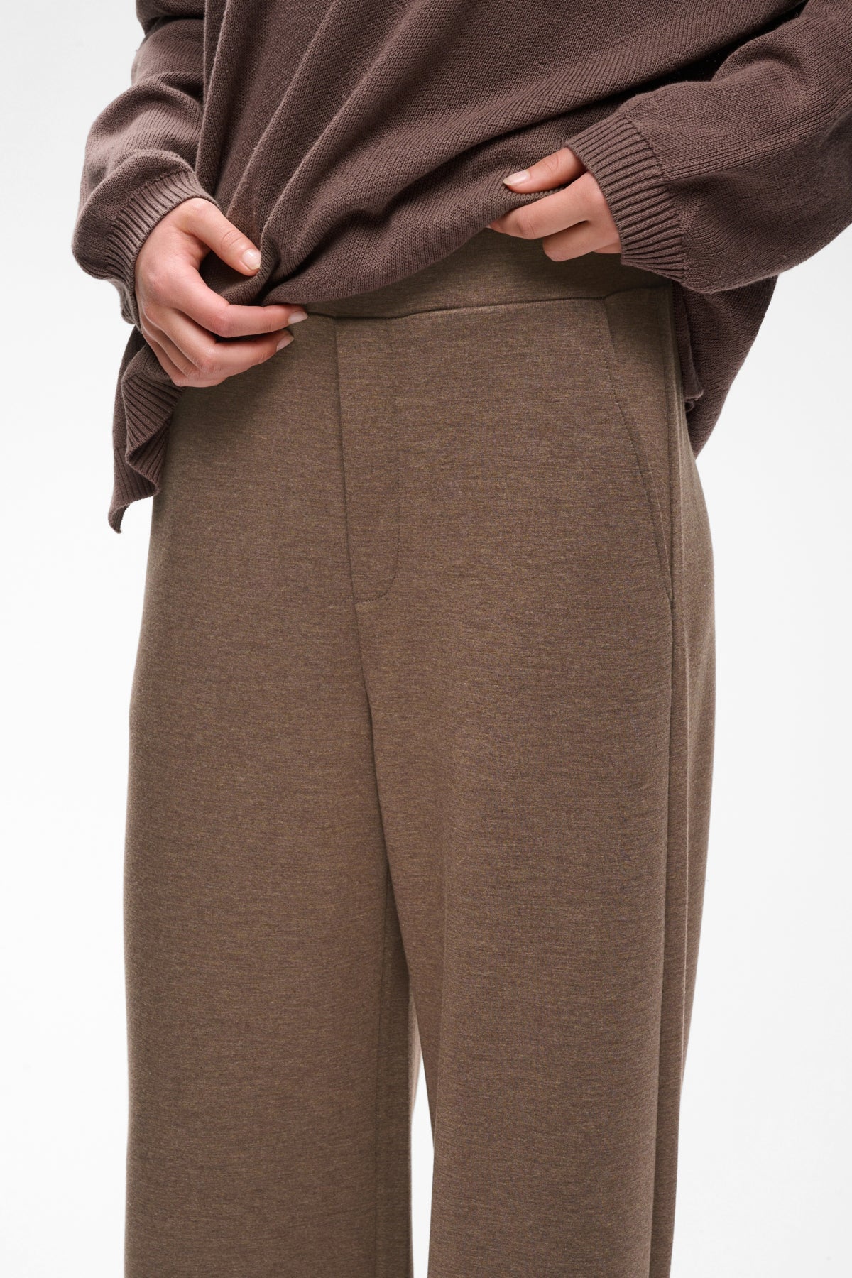 Inwear naisten Suorat housut Gincetteiw Melange Pants, Coffee Quartz Melange