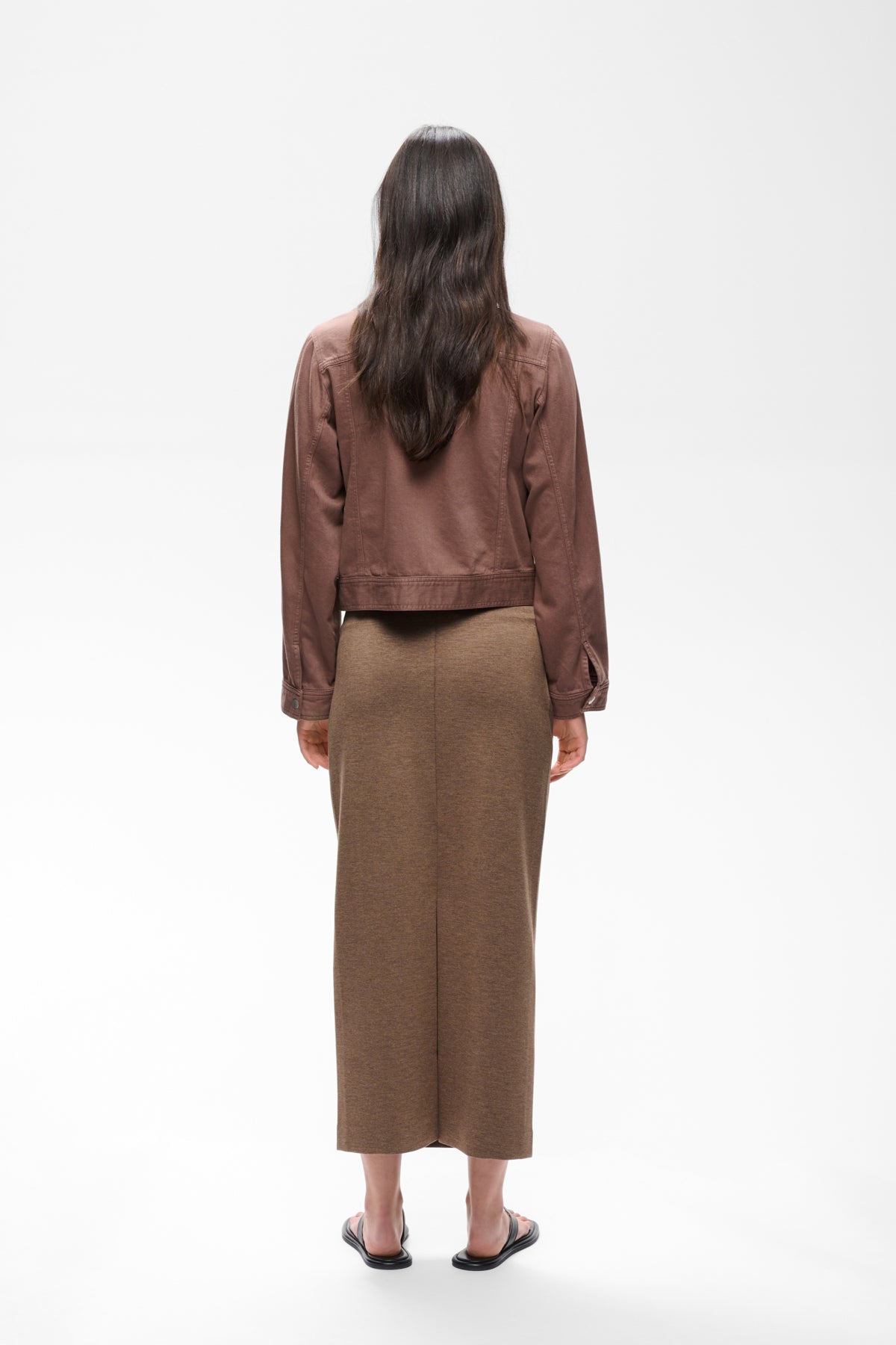 InWear naisten Hame AidaIW Melange Skirt, Coffee Quartz Melange