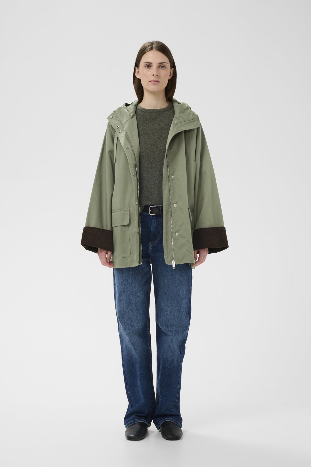 Inwear naisten takki GracelynnIW Hooded Jacket, vihreä