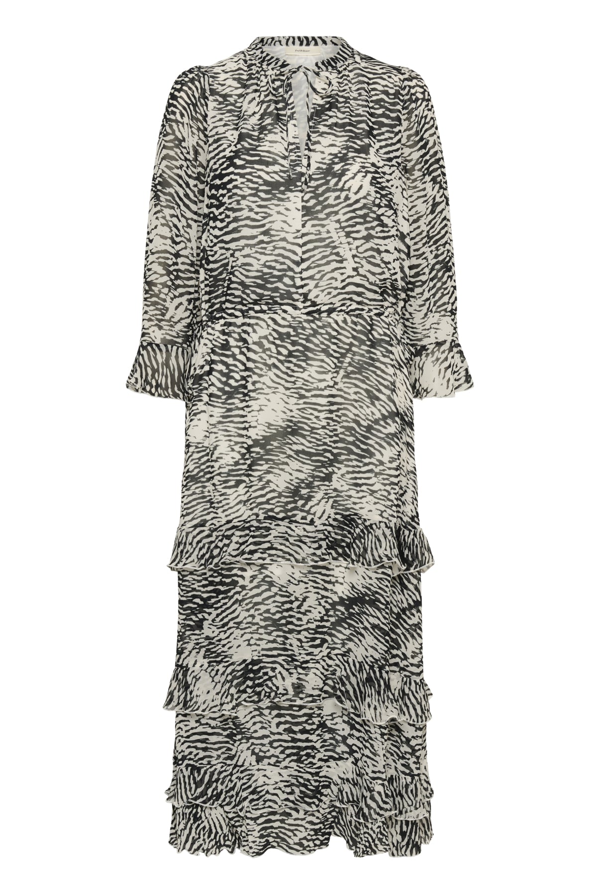 Inwear naisten mekko LyonIW Dress, Black Wavy Structure