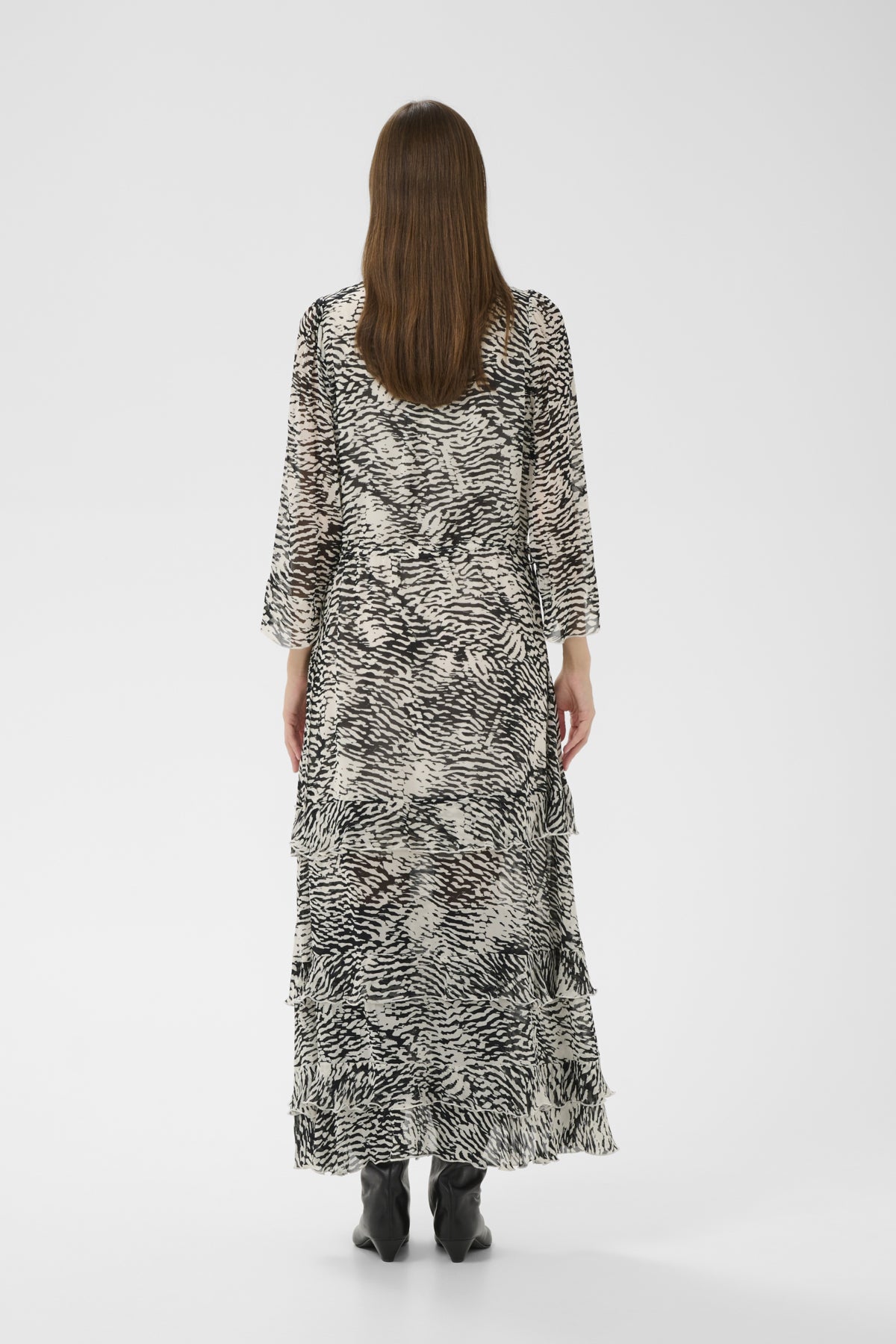 Inwear naisten mekko LyonIW Dress, Black Wavy Structure