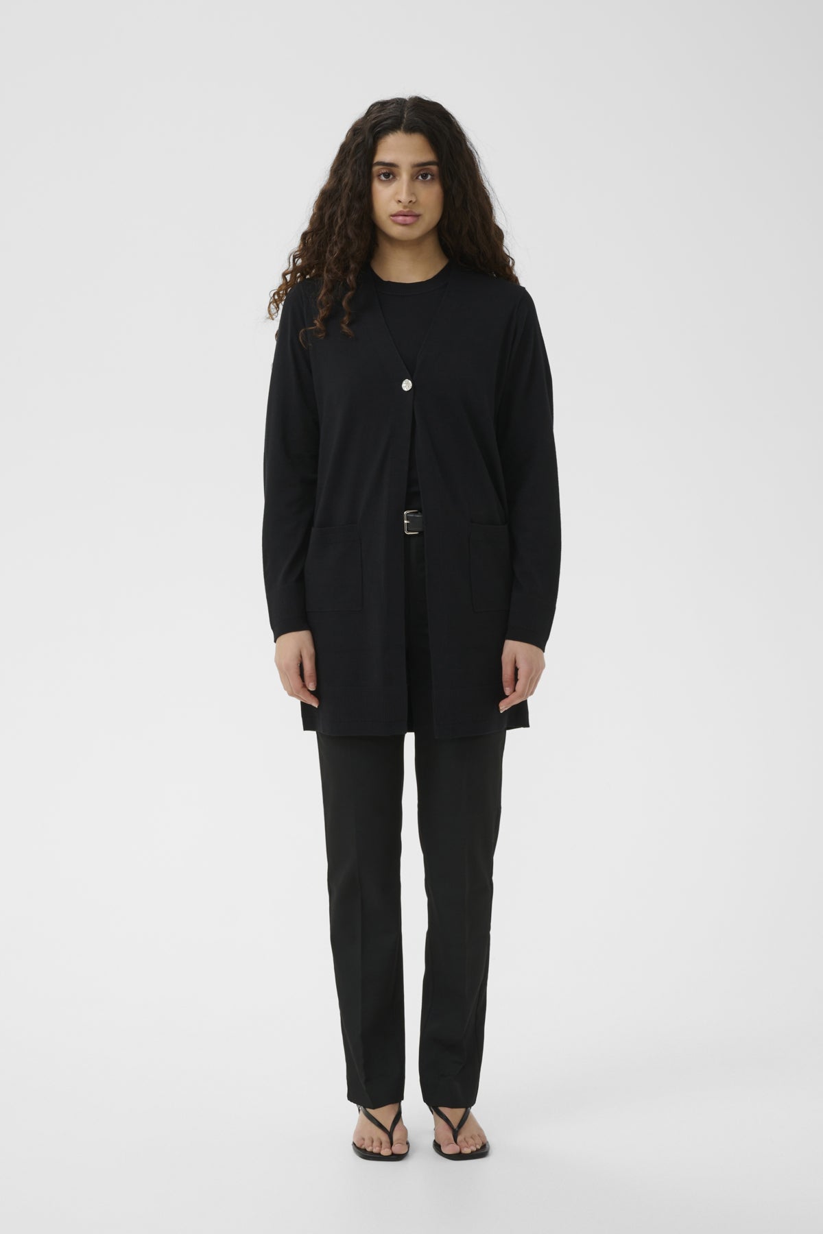 Inwear naisten neuletakki Mikoiw Core Long Cardigan, musta