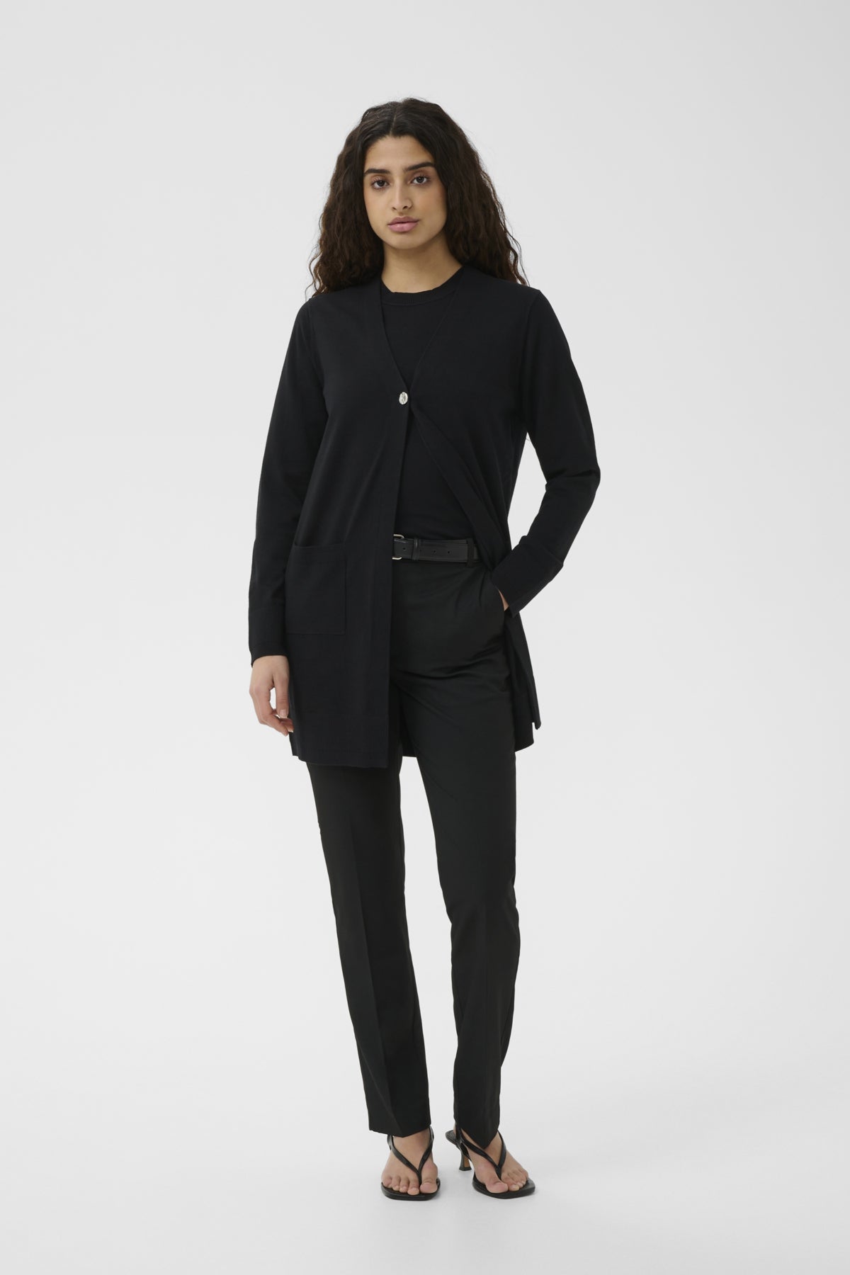 Inwear naisten neuletakki Mikoiw Core Long Cardigan, musta
