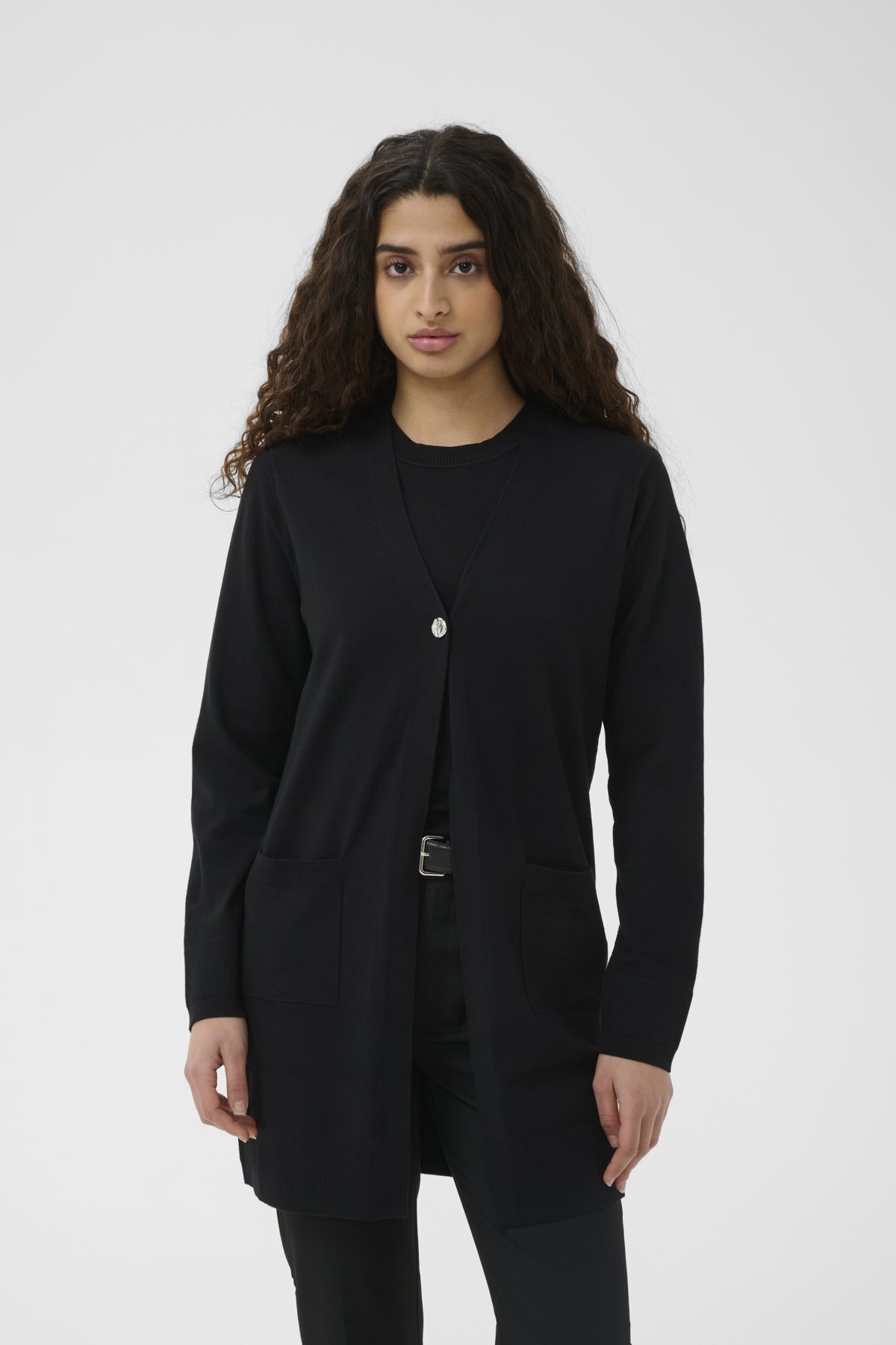 Inwear naisten neuletakki Mikoiw Core Long Cardigan, musta