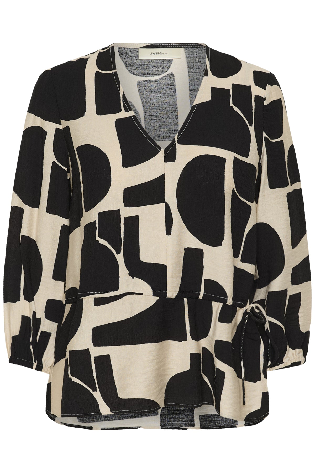 Inwear naisten pusero LYNNIW V-Neck, musta kuosillinen