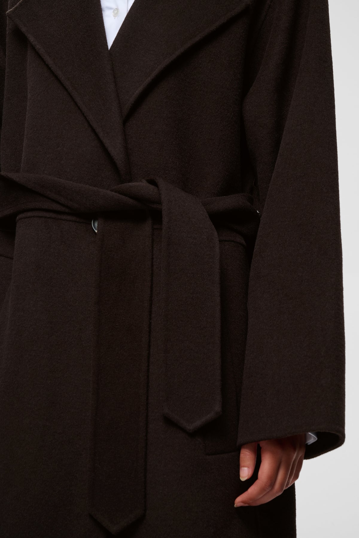 InWear naisten villakangastakki Zillaiw Long Coat, Chocolate Brown