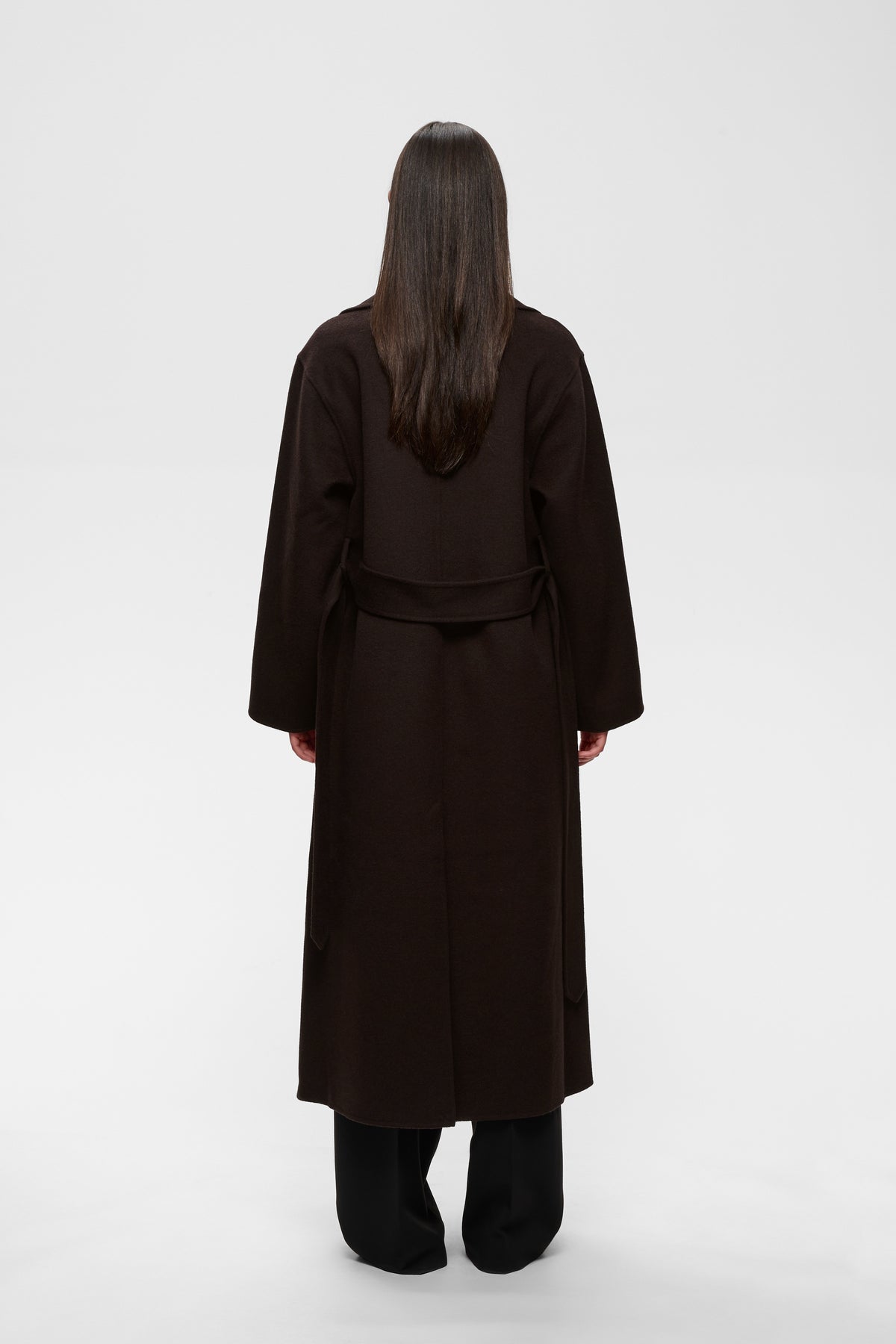InWear naisten villakangastakki Zillaiw Long Coat, Chocolate Brown