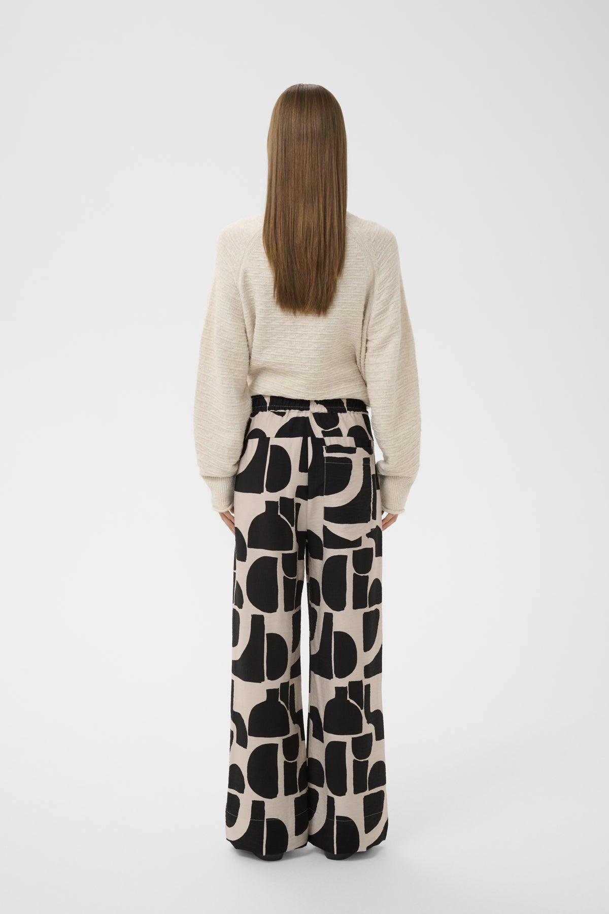 Inwear naisten housut LynnIW Pant, Black Soft Blocks