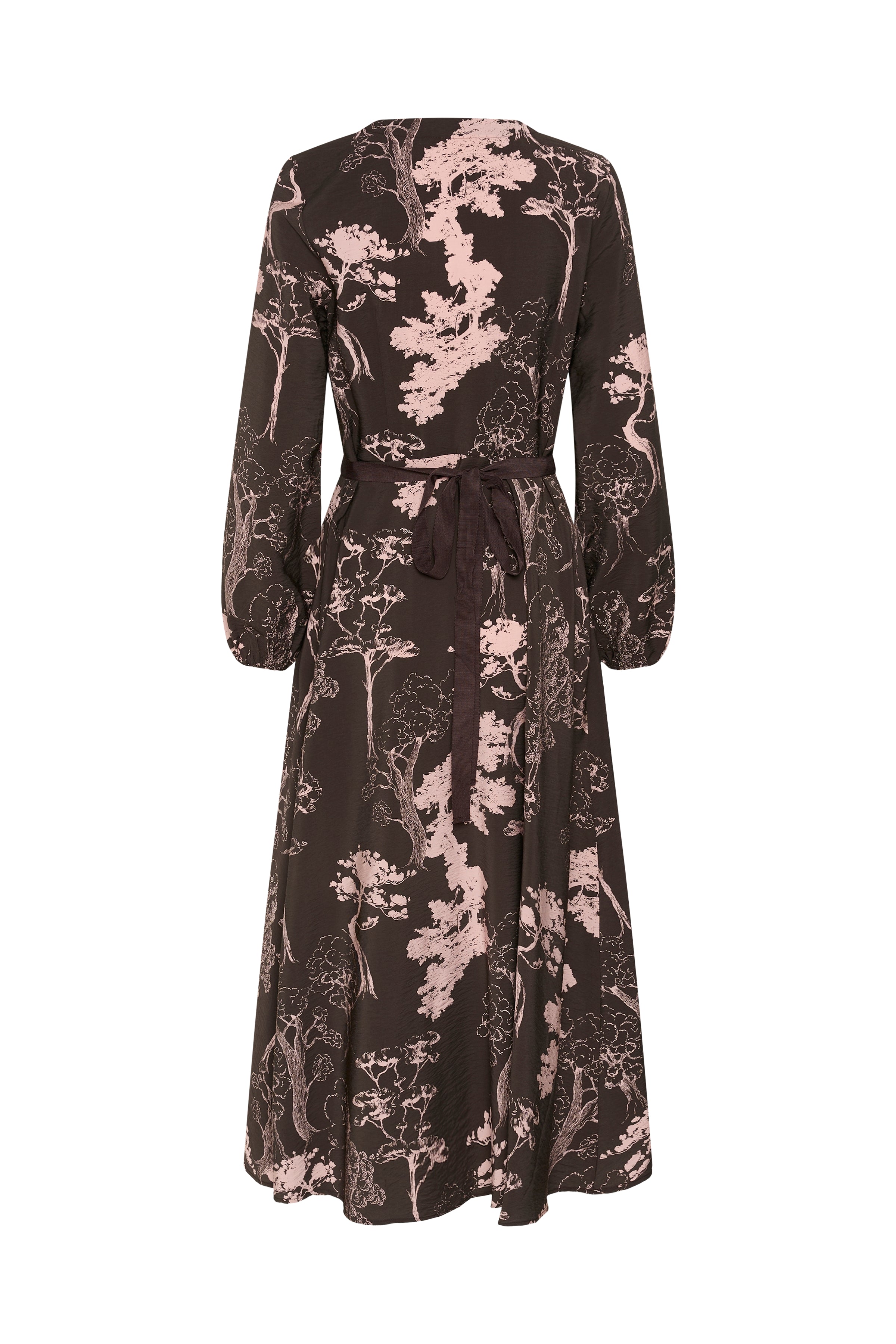 InWear naisten maksimekko MakennaIW Wrap Dress, Brown Tree Garden
