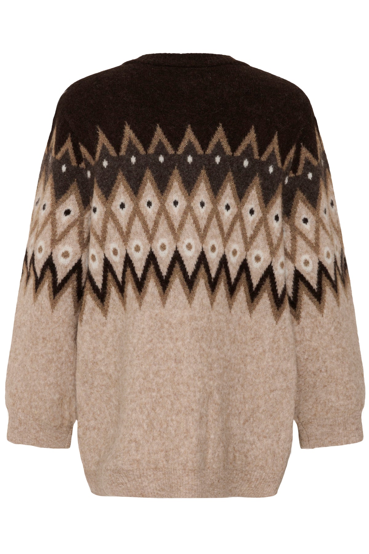 InWear naisten neuletakki PoppyIW Cardigan, Brown Fairisle