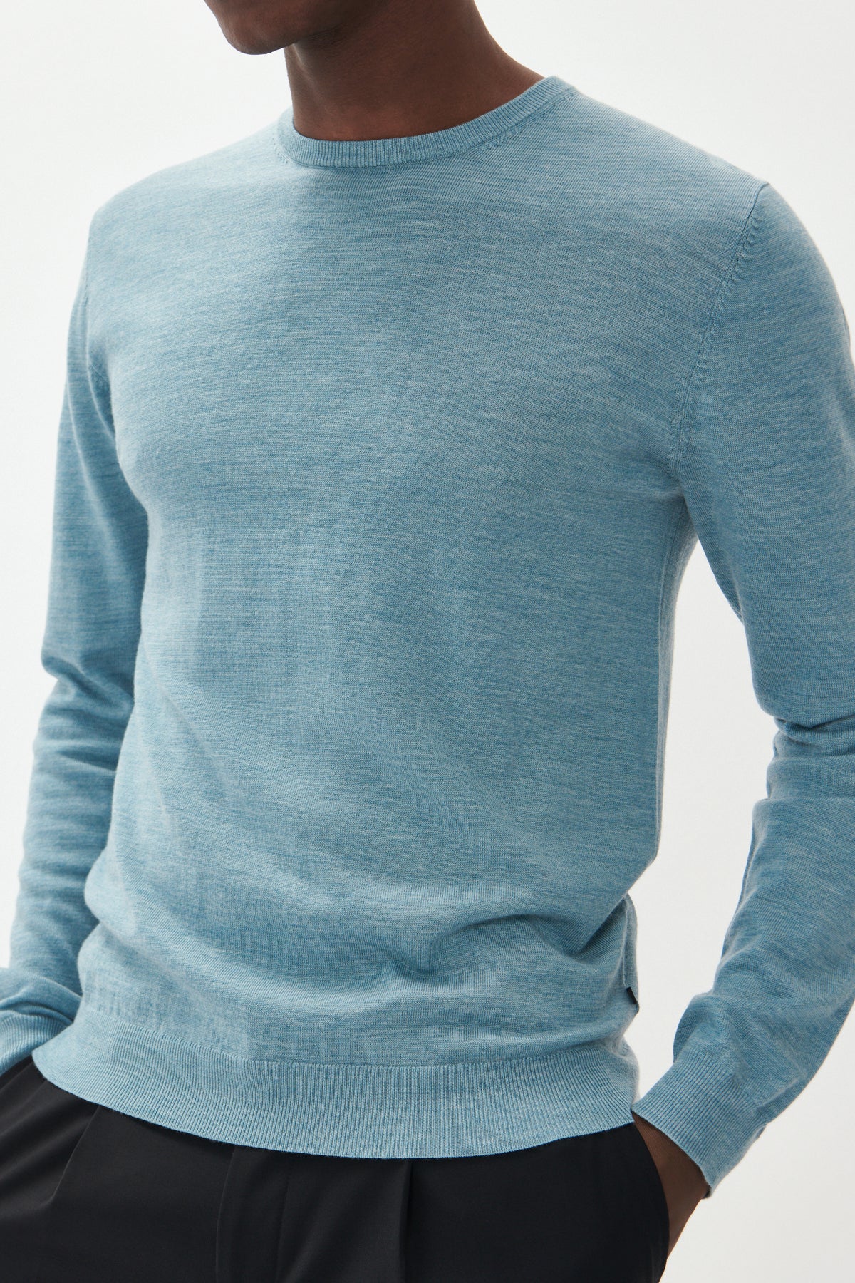Matinique miesten neulepusero Margrate Merino Pullover, Oceanview Melange
