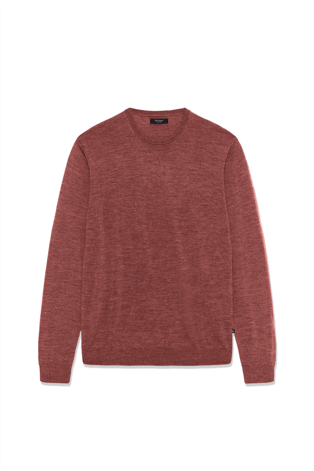 Matinique miesten neulepusero Margrate Merino Pullover, Cowhide Melange / Red