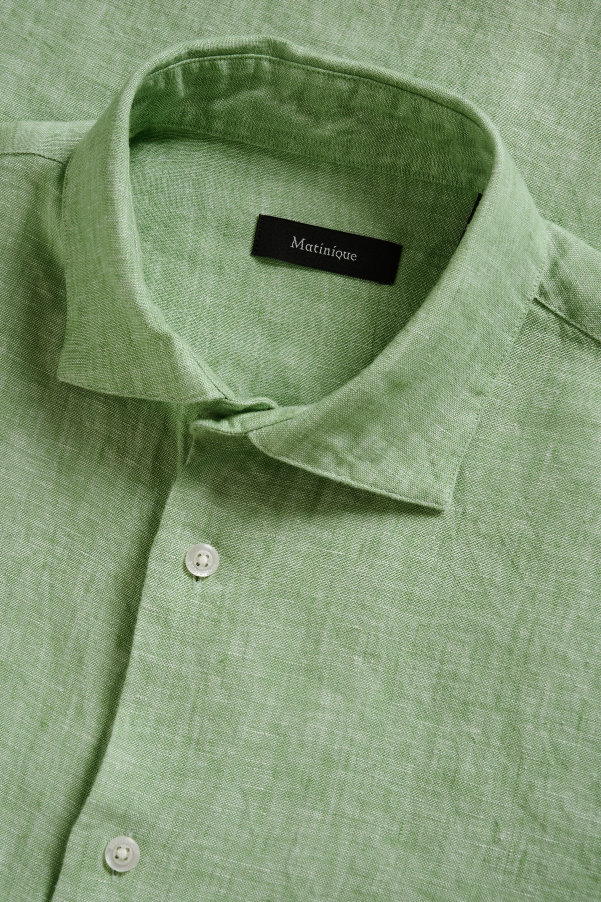 Matinique miesten kauluspaita MAmarc Linen Shirt, Jadesheen