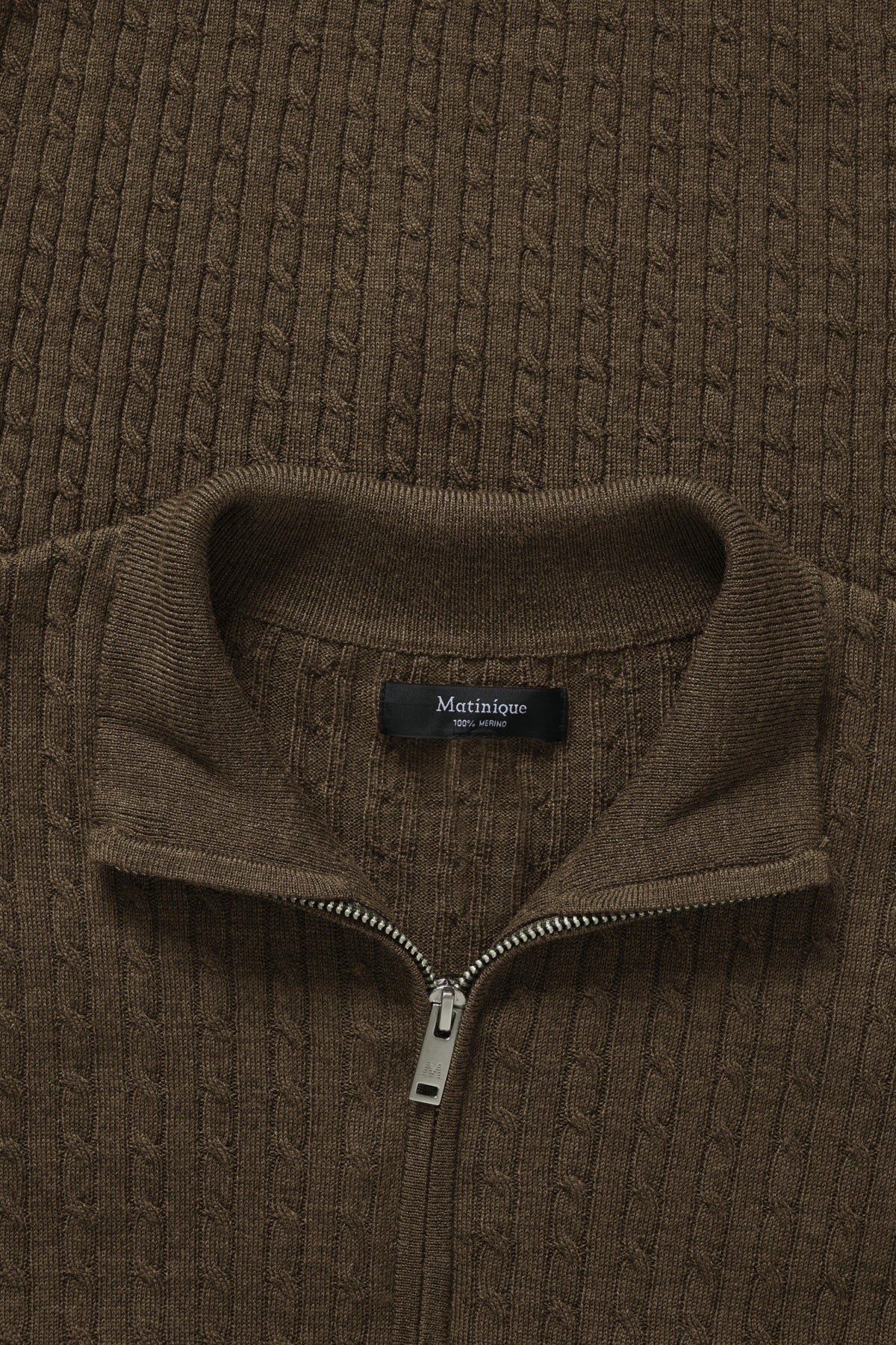 Matinique miesten neulepusero Mamason Merino Pullover, Sepia Melange