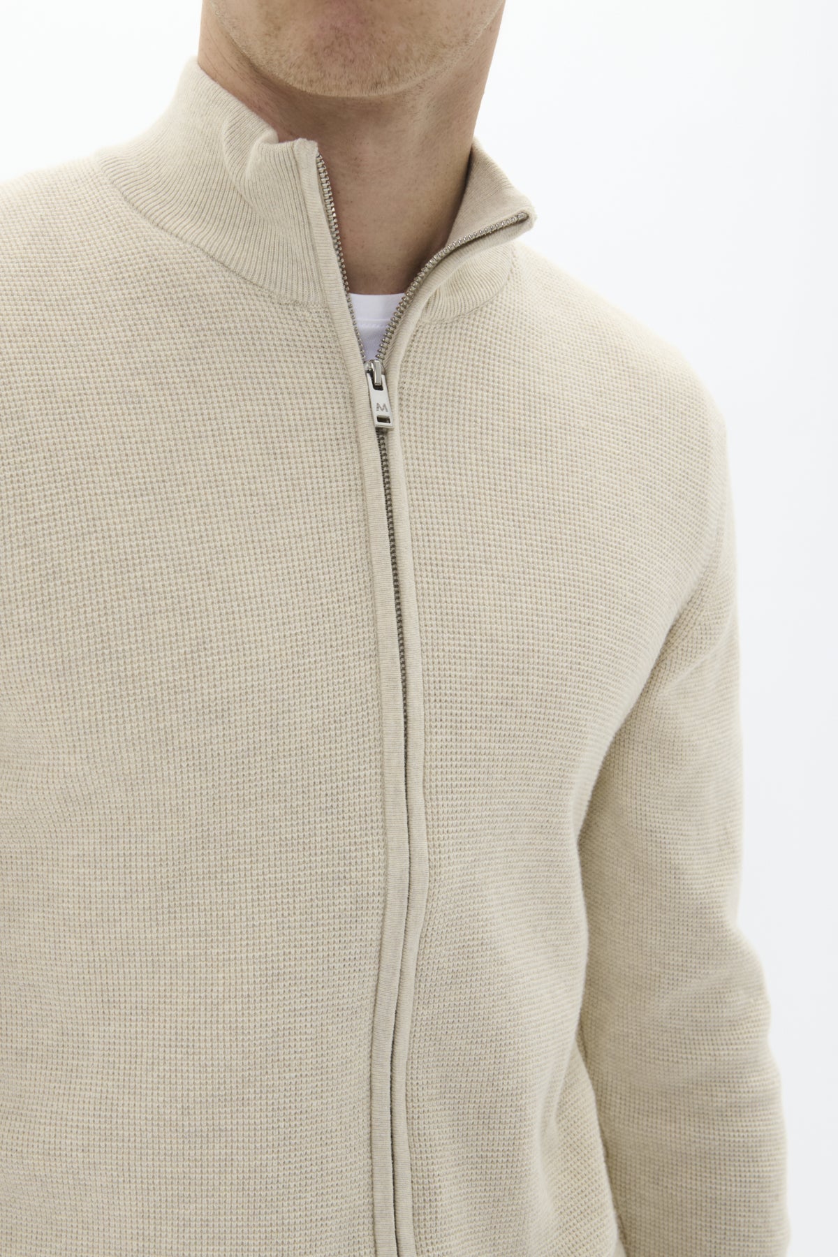 Matinique miesten neuletakki K Malagoon Gardigan, Oyster Gray Melange