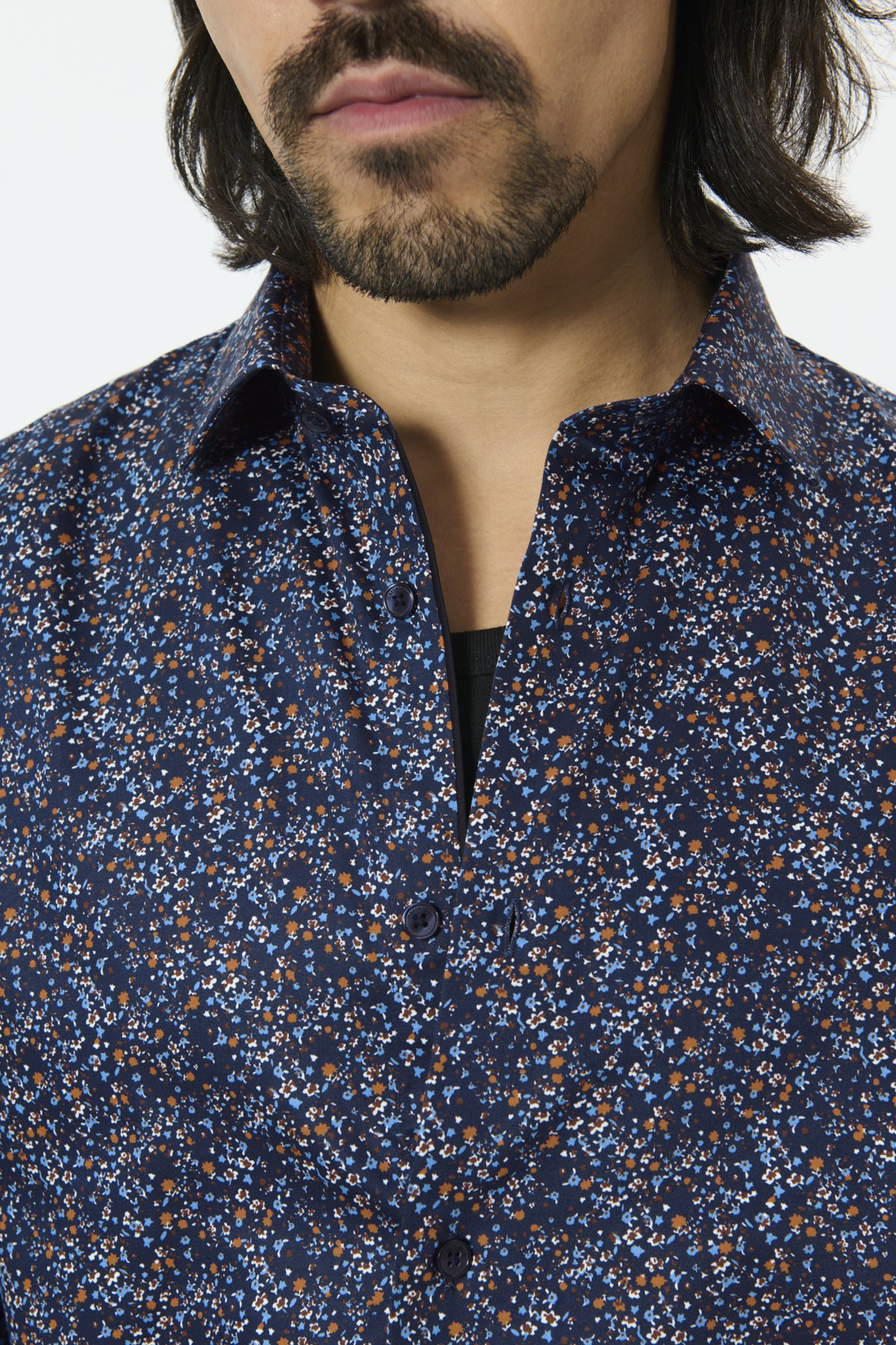 Matinique miesten kauluspaita MATrostol BN Cotton, Dark Navy