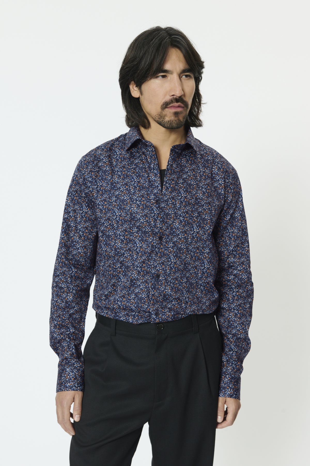 Matinique miesten kauluspaita MATrostol BN Cotton, Dark Navy