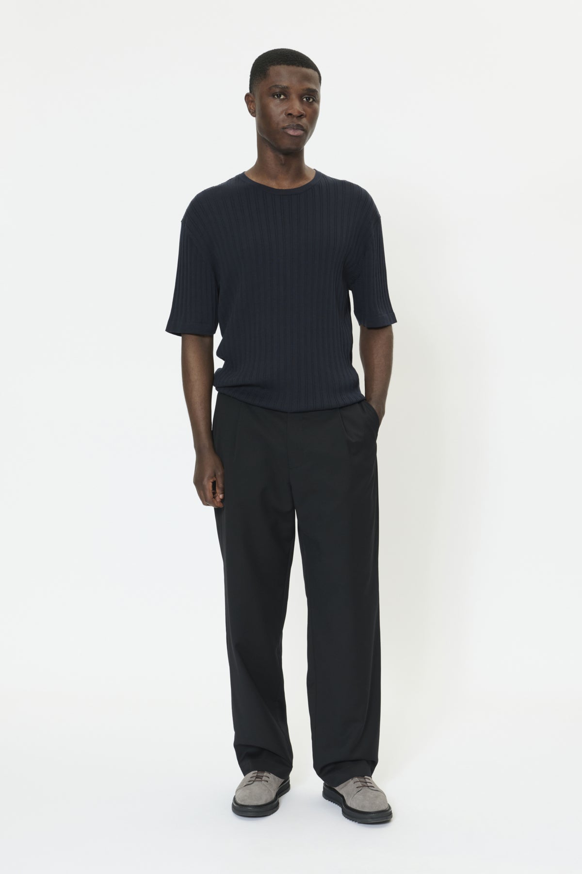 Matinique miesten t-paita MATrivolt Knitted T-Shirt, Dark Navy