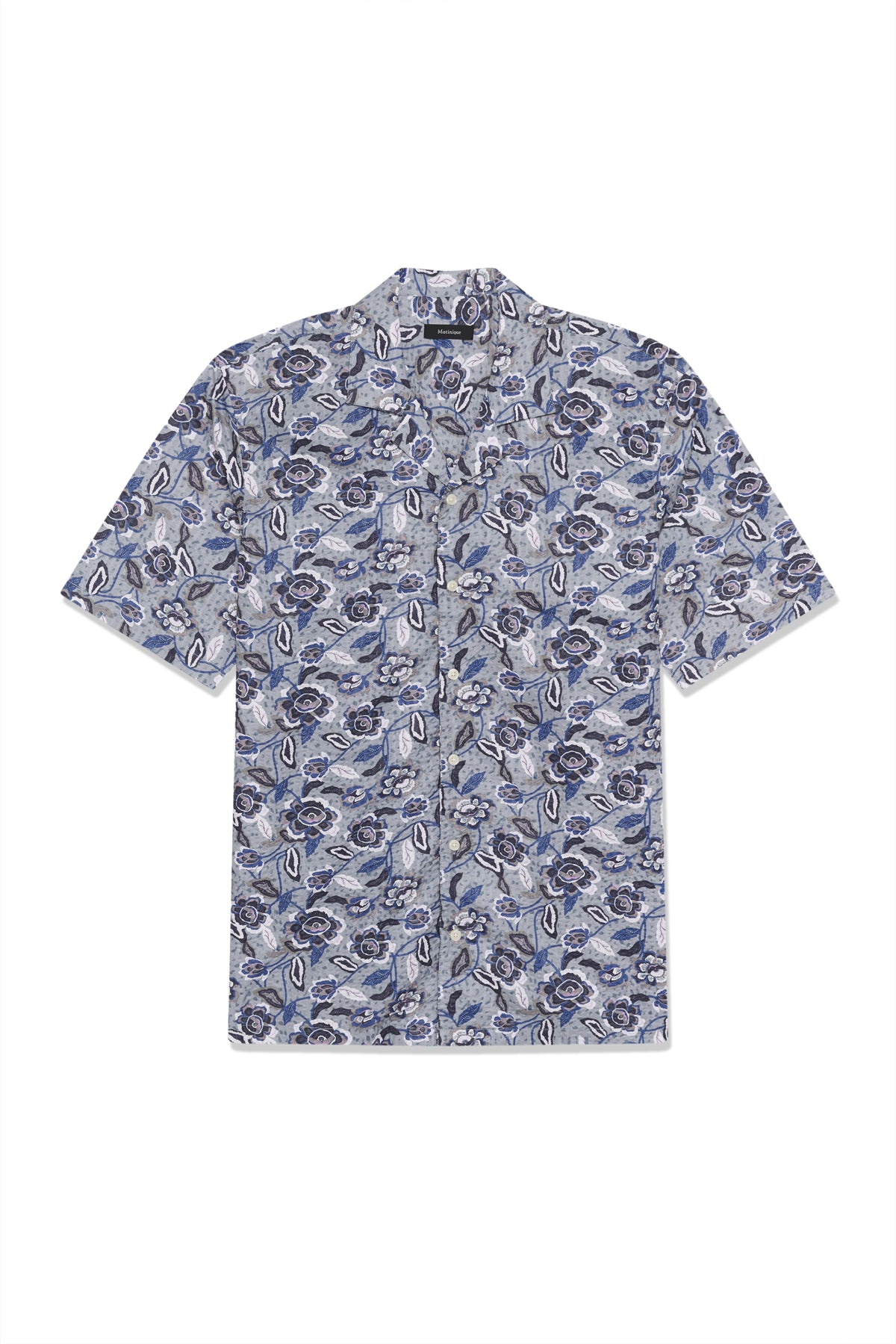 Matinique miesten kauluspaita Maklampo SS Shirt, Chambray Blue