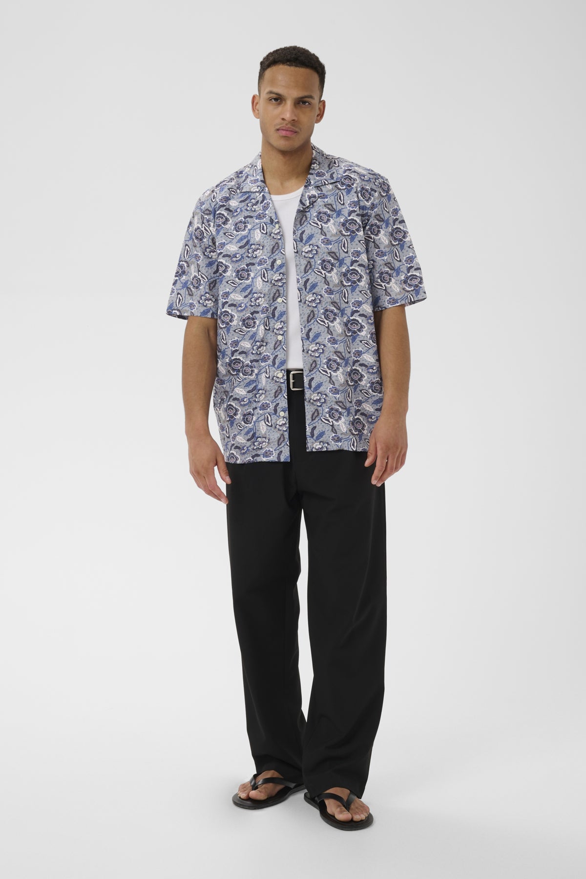 Matinique miesten kauluspaita Maklampo SS Shirt, Chambray Blue