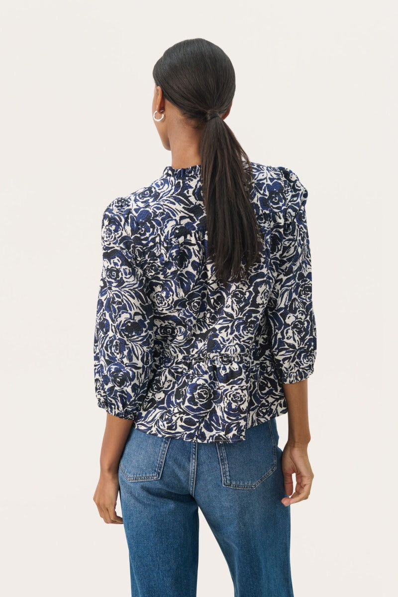 Part Two naisten pusero, NICKELINEPW BL Navy Rose Print