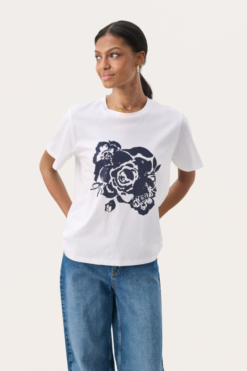 part-two-naisten-t-paita-nahidpw-ts-bright-white-rose-print-1