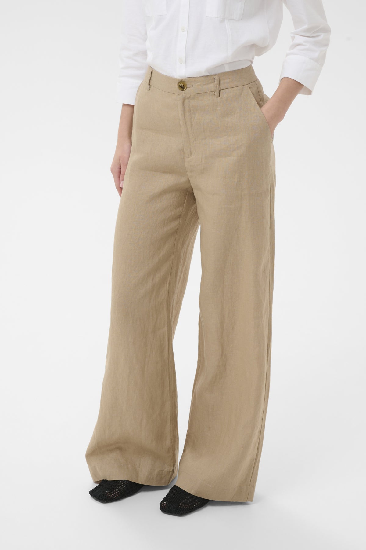 Part Two naisten housut NinnesPW PA, Silver Mink