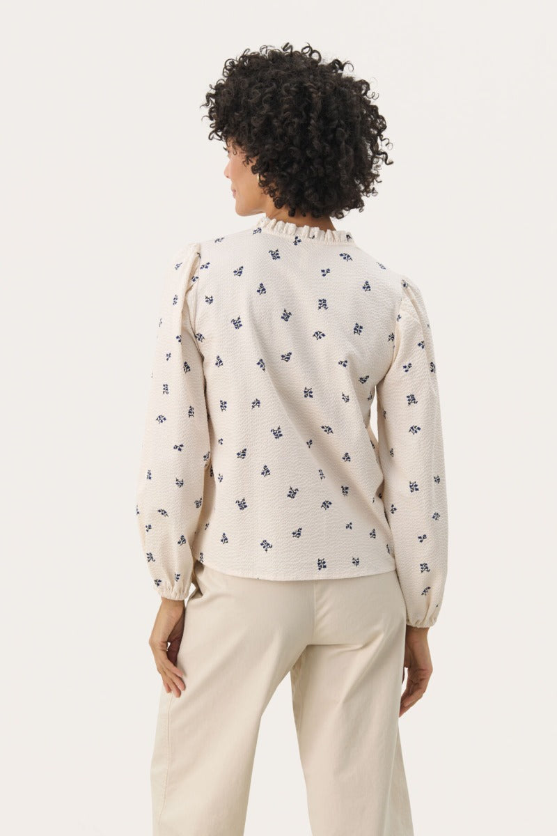 Part Two naisten pusero, Eimypw blouse Blue Bouquet Print