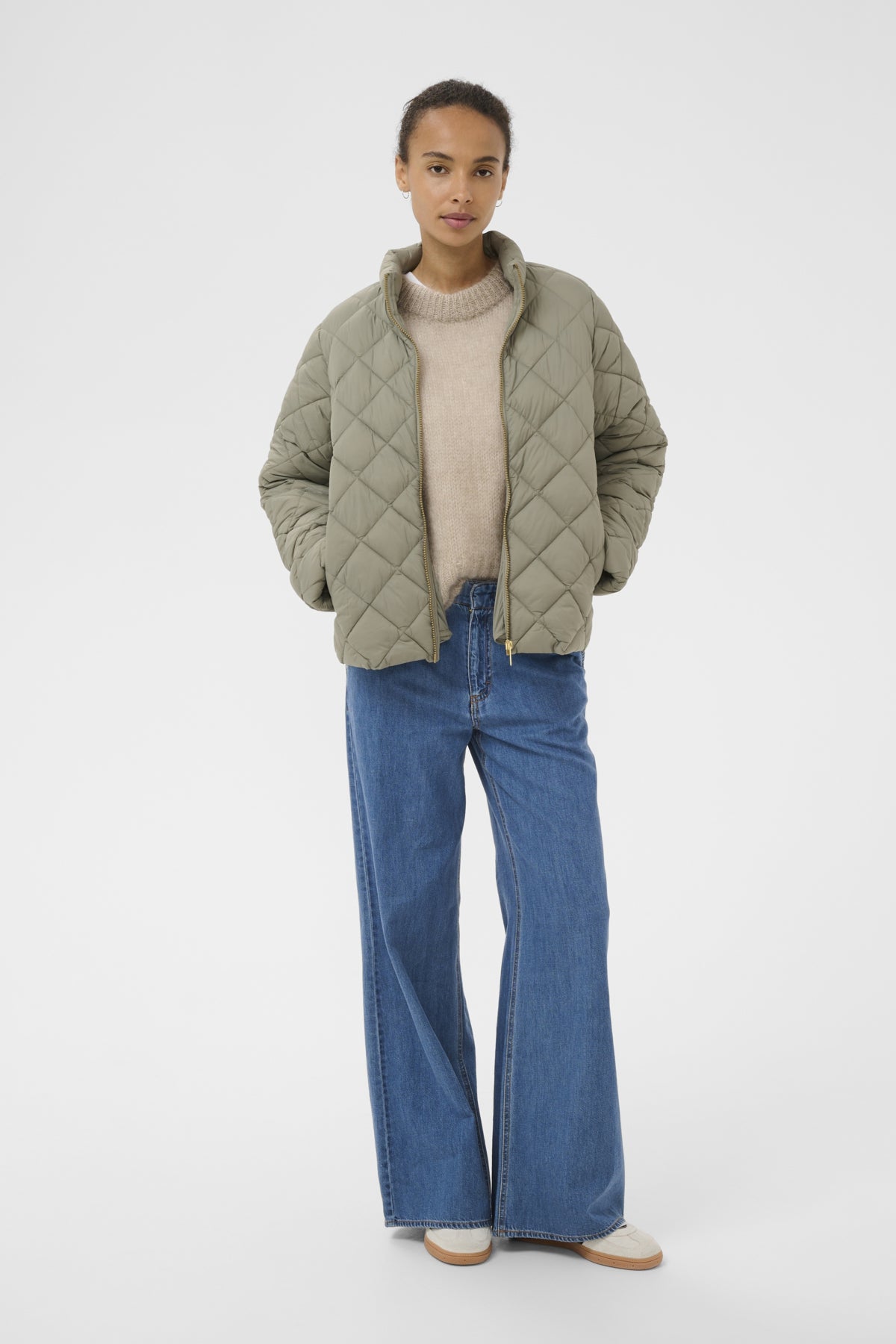 Part Two naisten tikkitakki OliaPW OTW, Vetiver