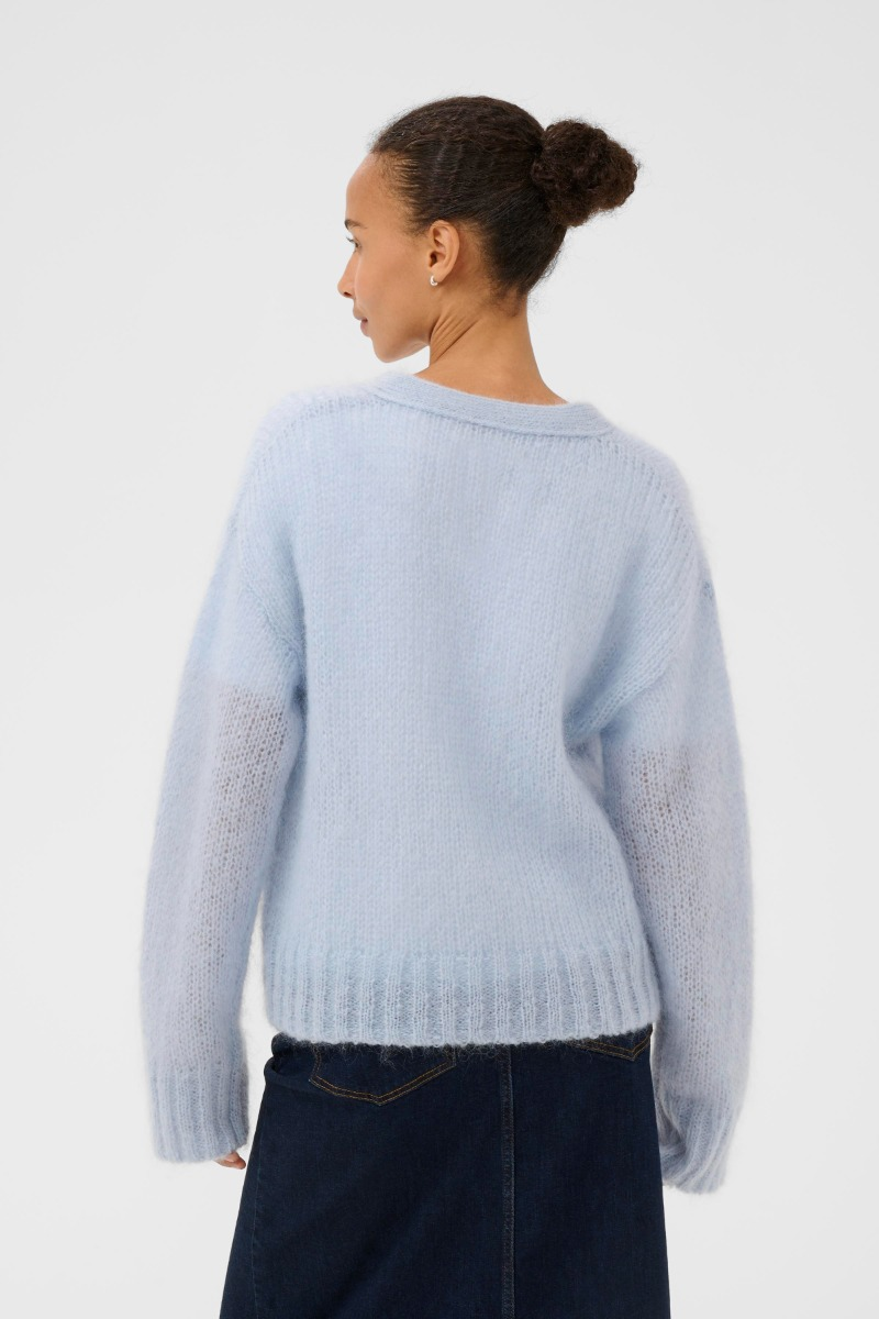 Part Two naisten neuletakki ZendayaPW, Gray Dawn - Blue