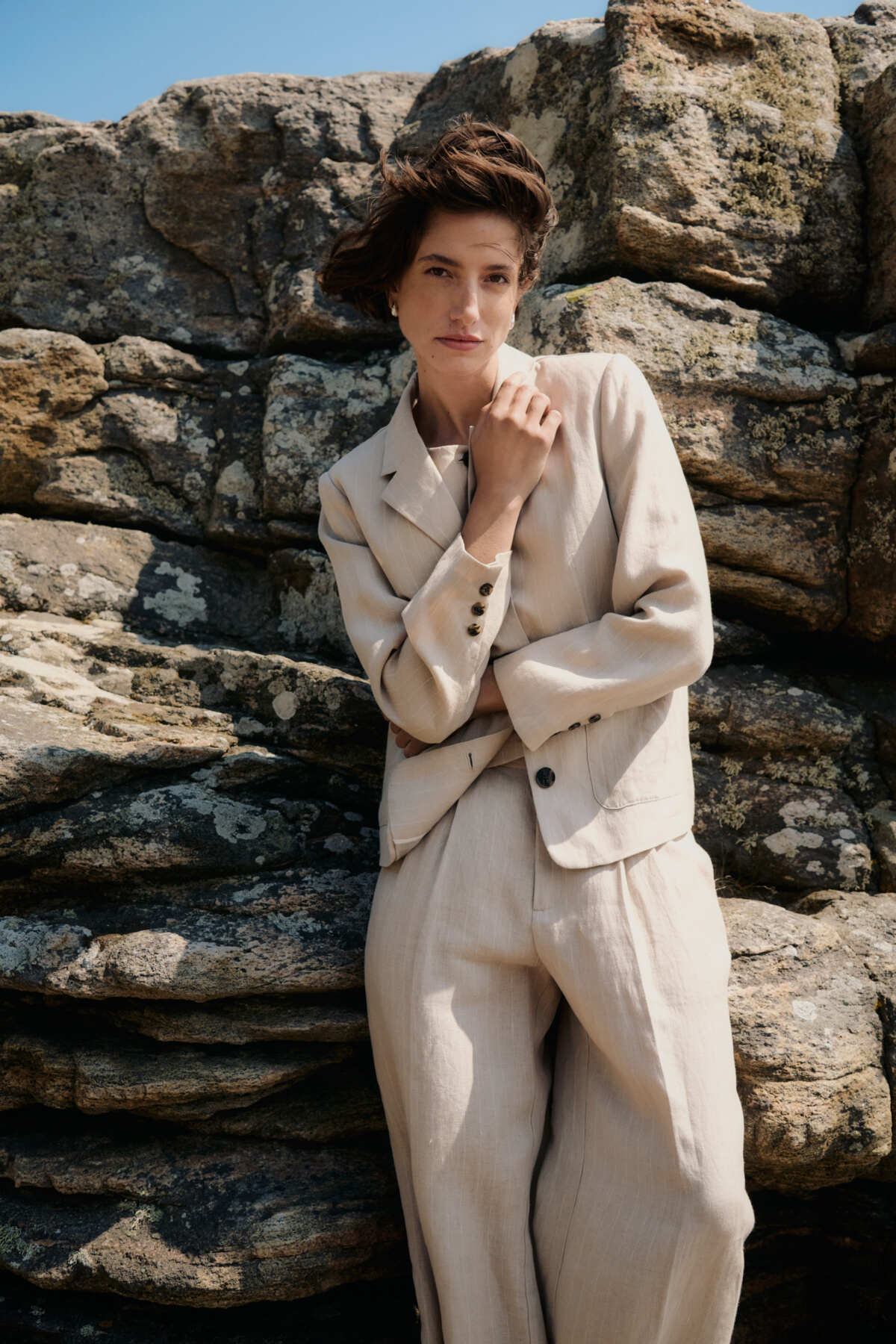 Part Two naisten bleiseri AlitaPW Blazer, Neutral Pinstripe