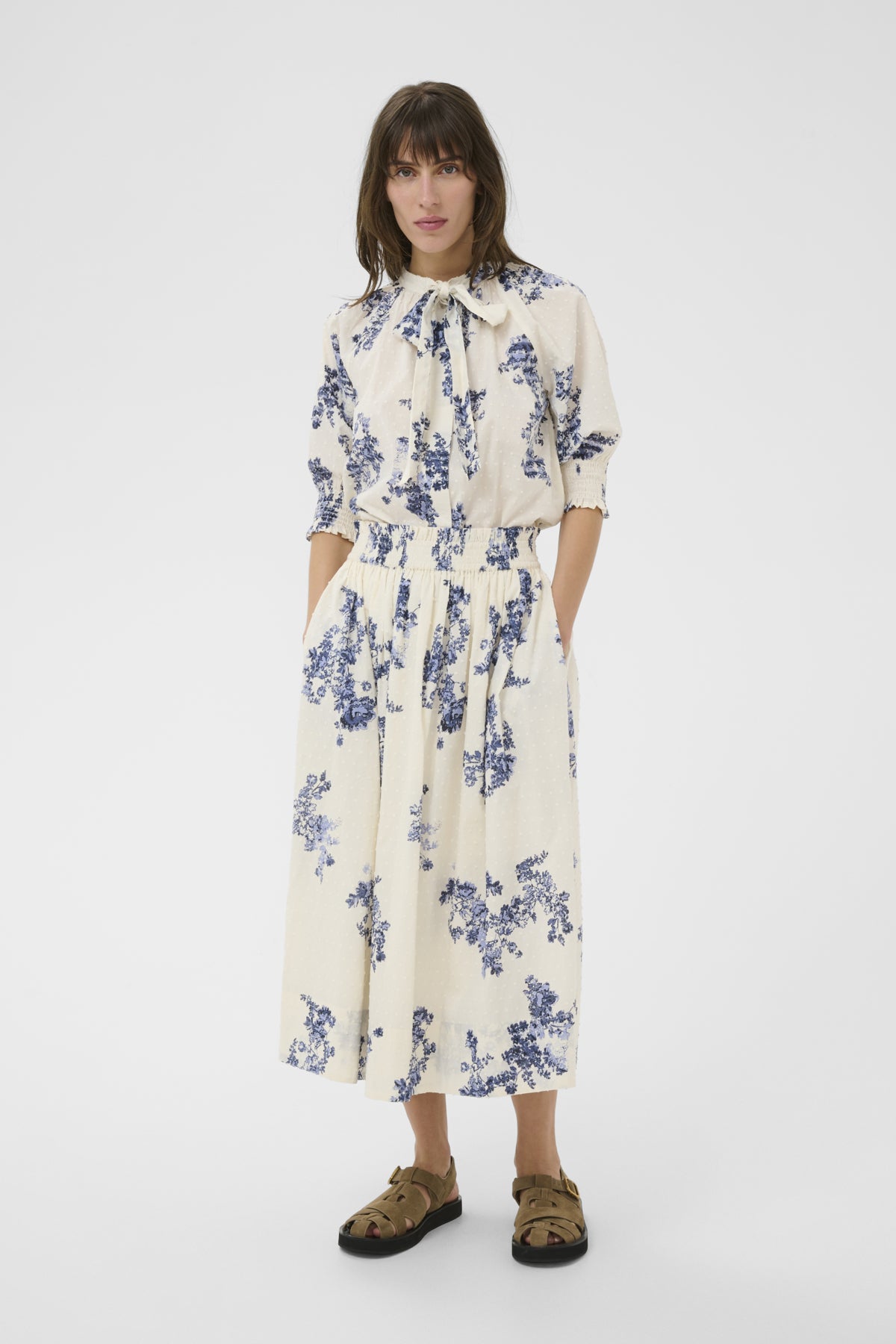Part Two naisten pusero ALMERAPW SH, Blue Shadow Flower Print
