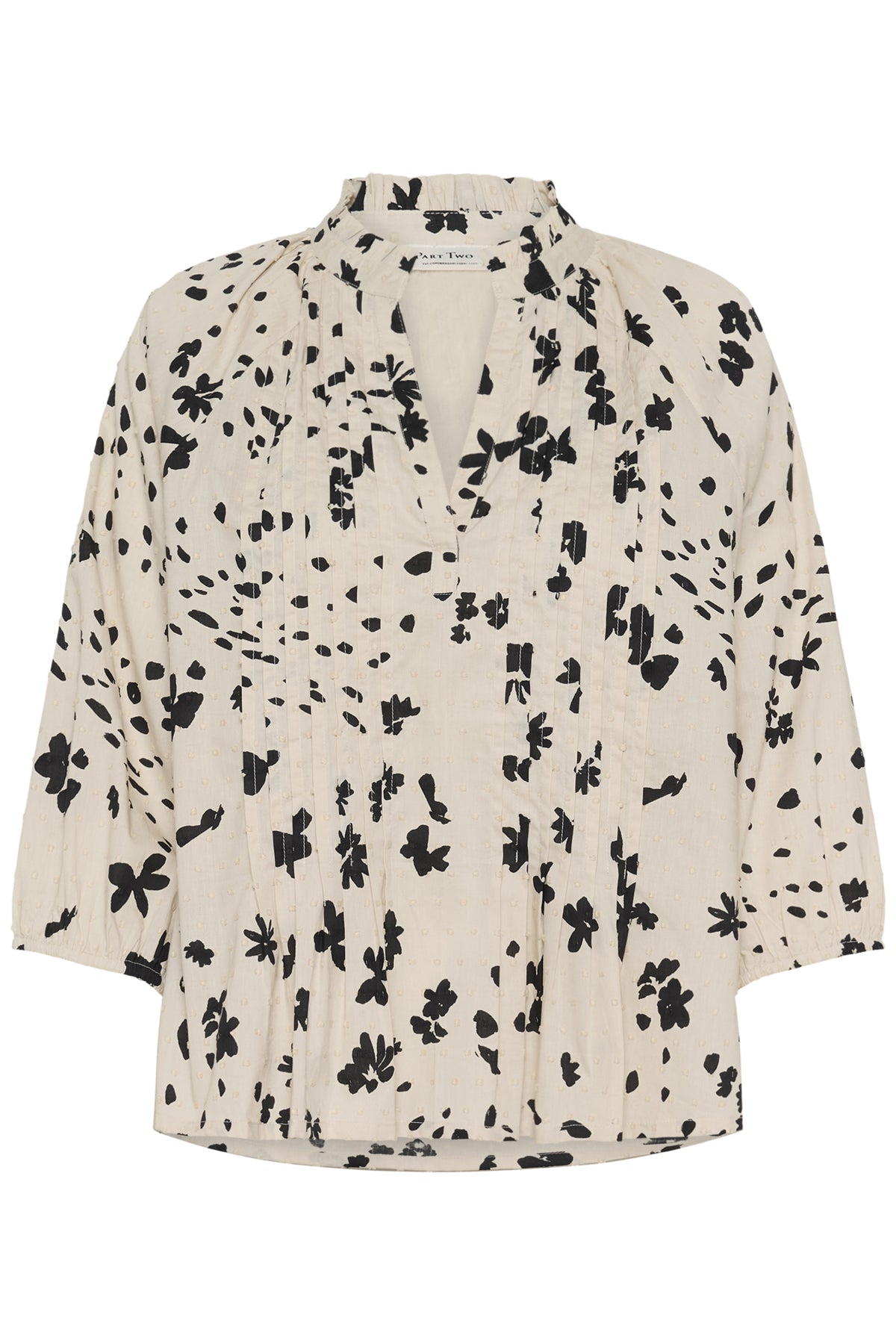 Part Two naisten pusero ALETTAPW BL, Black Dot Flower Print