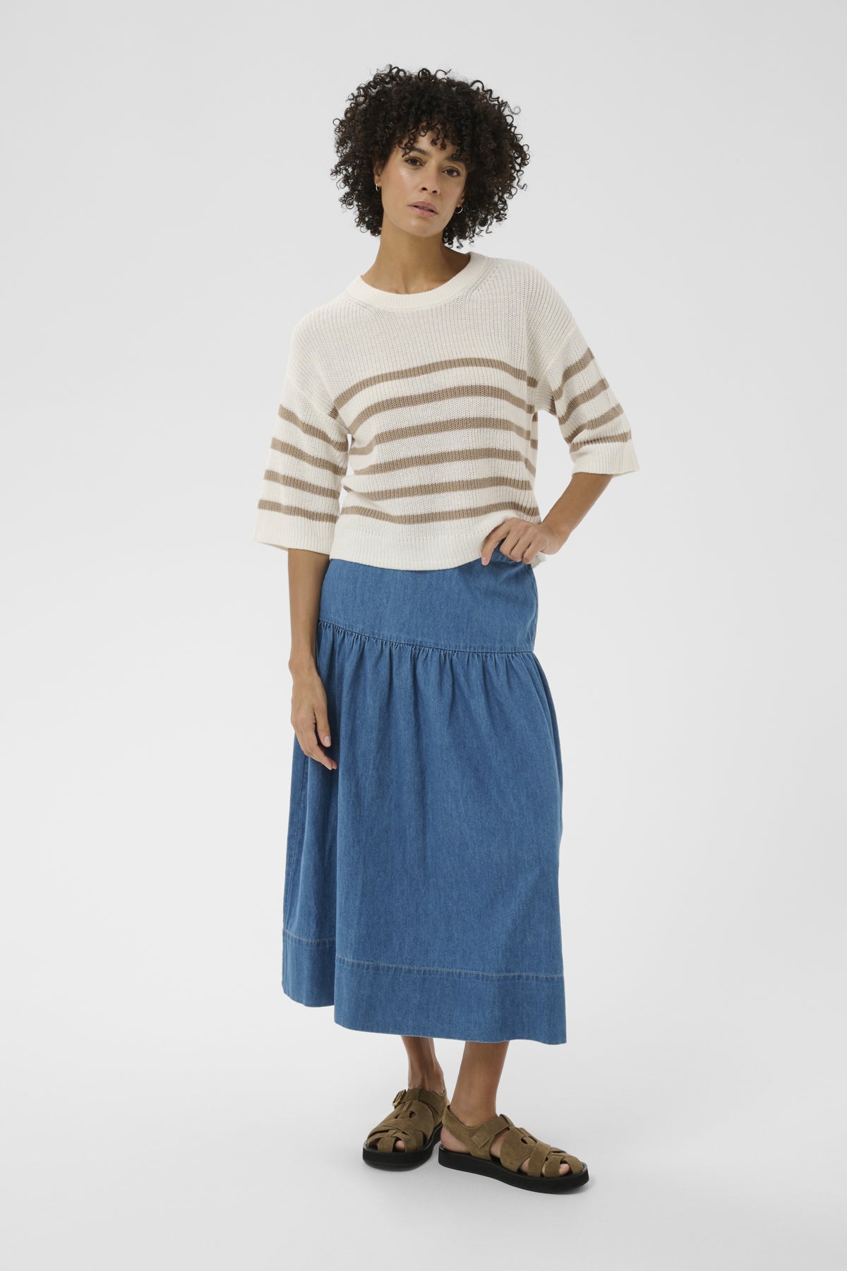 Part Two naisten hame NelliaPW SK, Medium Blue Denim