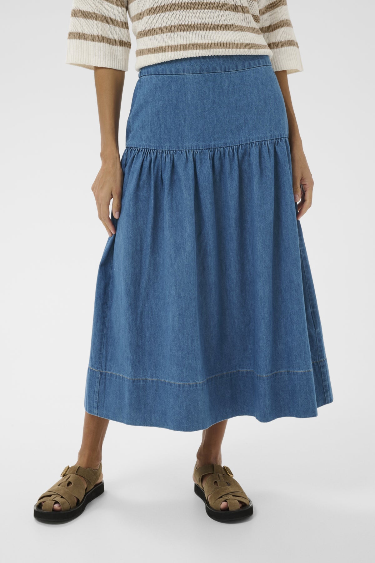 Part Two naisten hame NelliaPW SK, Medium Blue Denim