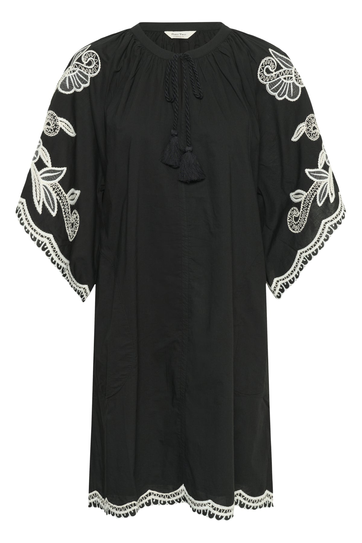 Part Two mekko Breannapw Dr, Black W offwhite emb