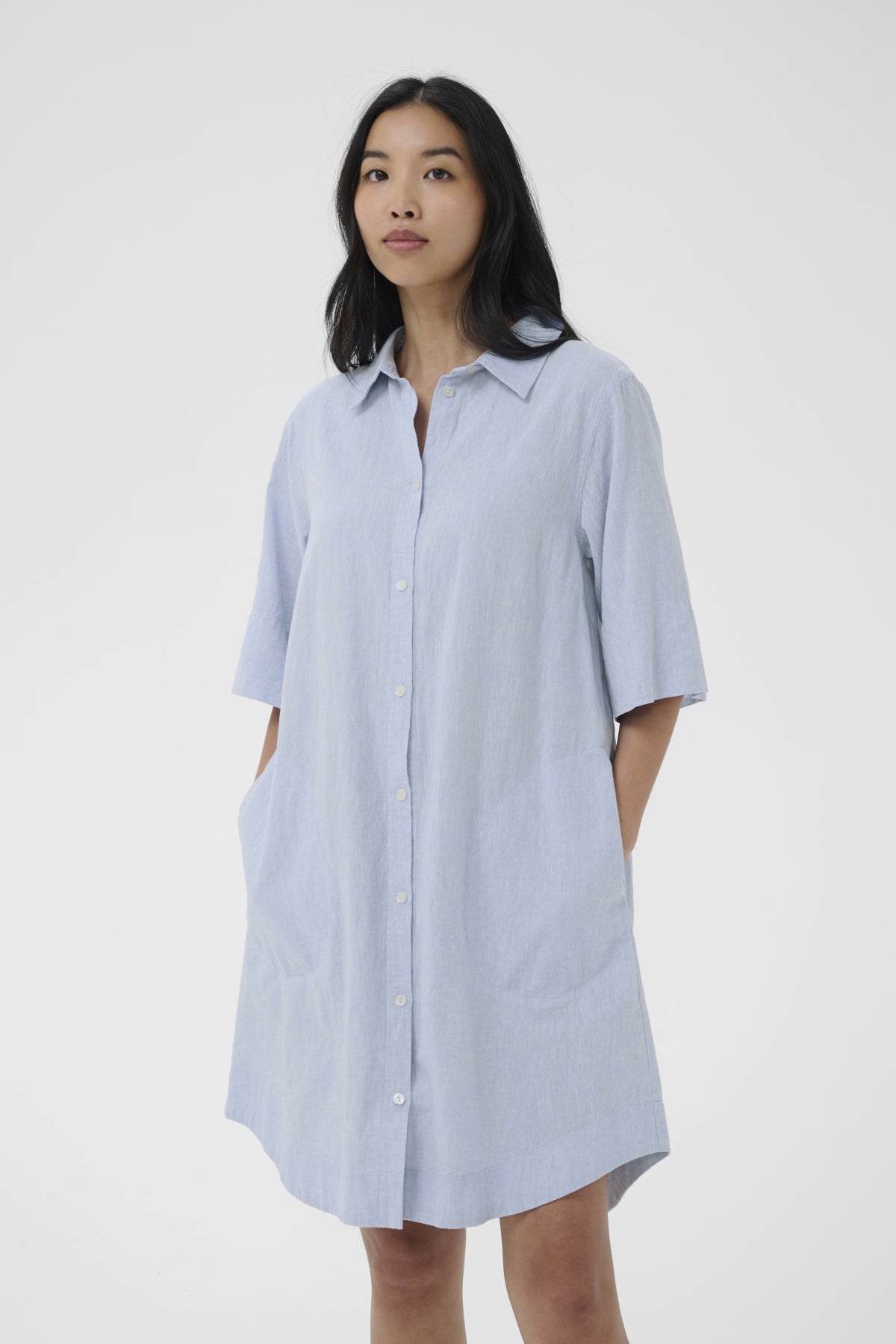 Part Two paitamekko BerritPW DR, Light Blue Chambray