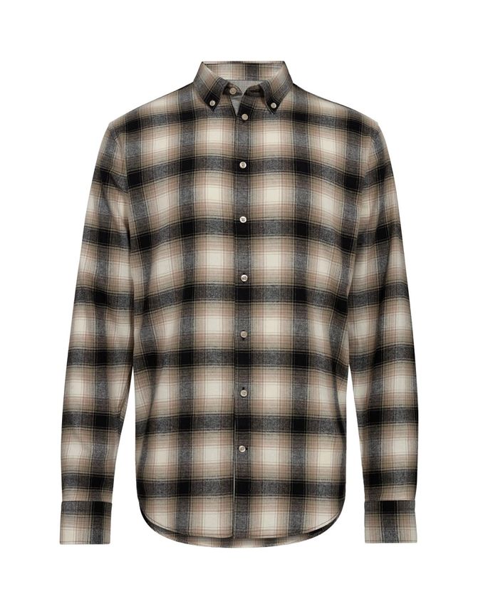 Gino marcello miesten kauluspaita K 3101992-780, ruskea ruutu