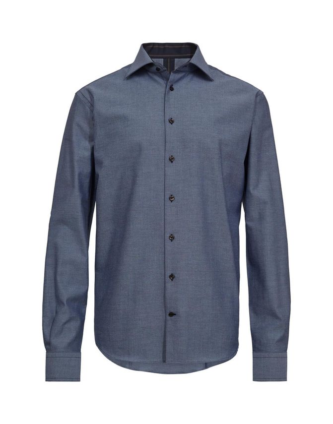 Gino marcello miesten kauluspaita K Micro Print Shirt, tummansininen