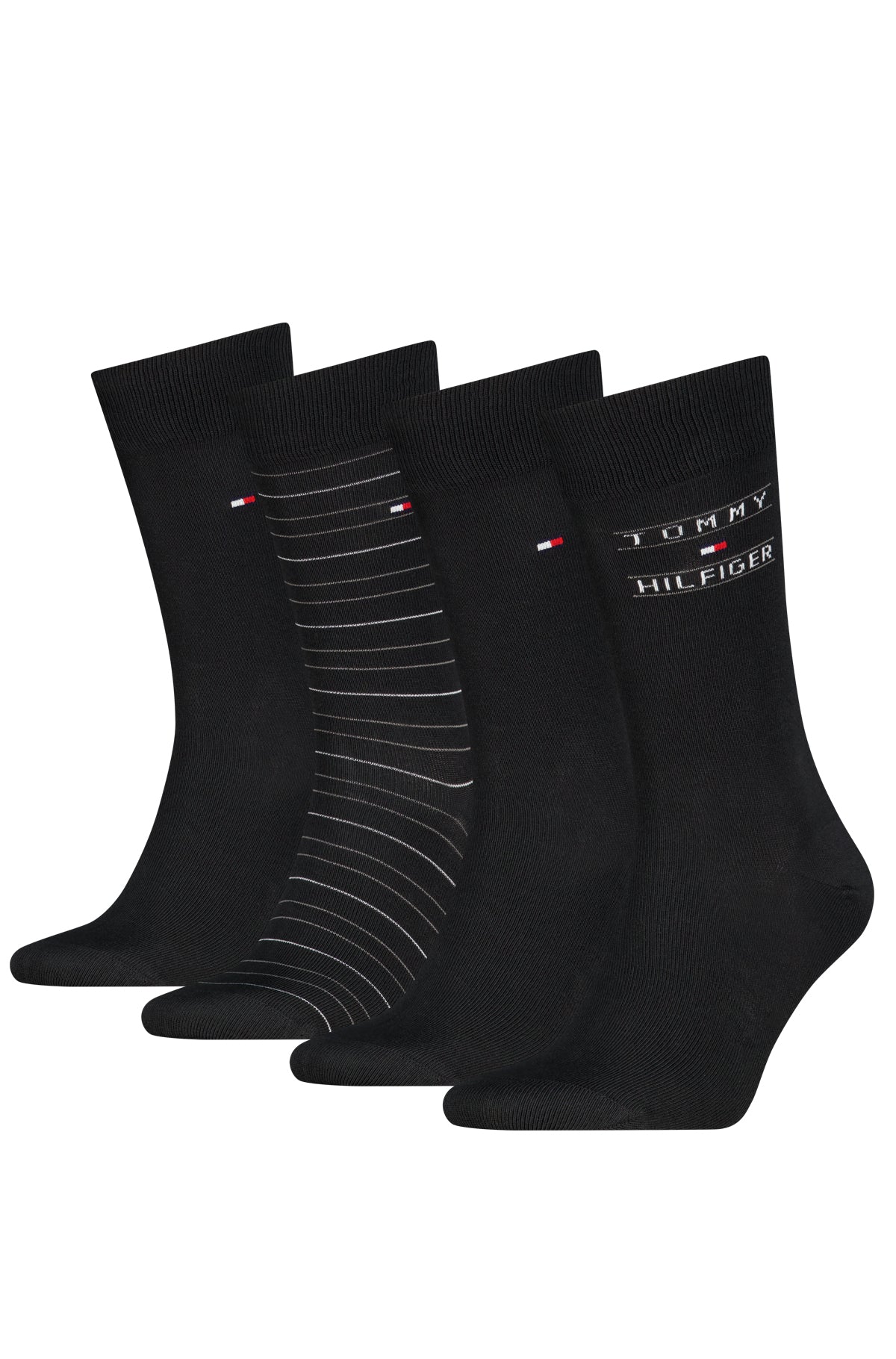 Tommy Hilfiger miesten sukat Giftbox Tommy Stripe, musta