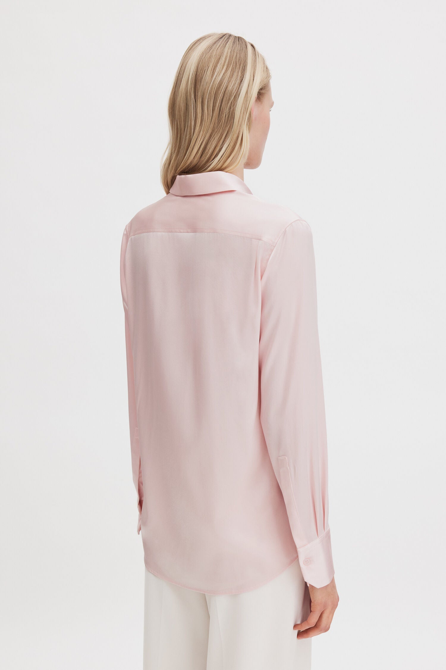 Filippa K naisten paitapusero Silk Shirt, vaaleanpunainen