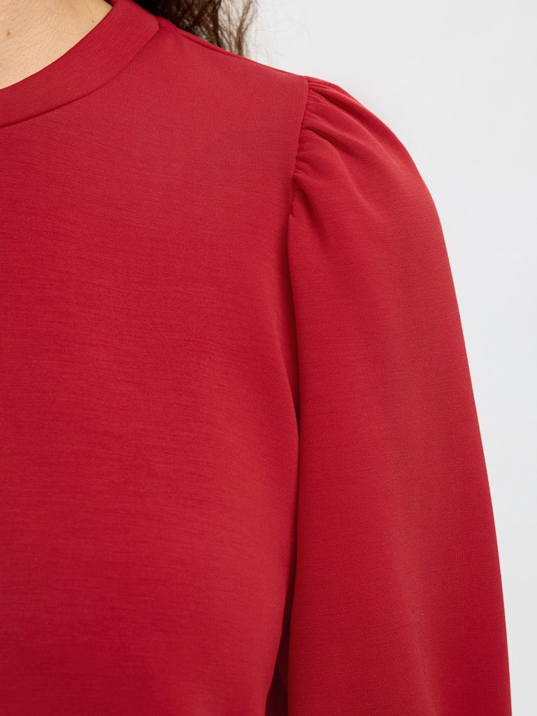 SLFTENNY 3/4 SWEAT TOP NOOS Equestrian Red