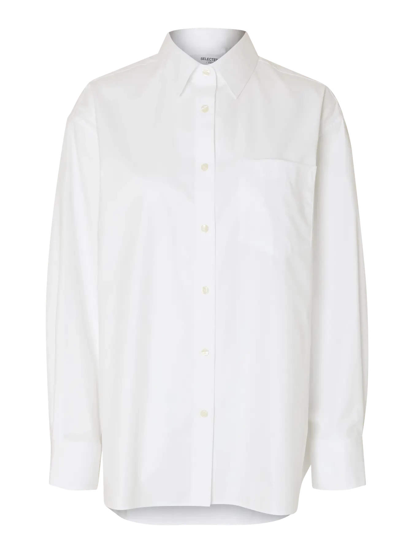 SLFESTER LS OVERSIZE SHIRT NOOS WHITE