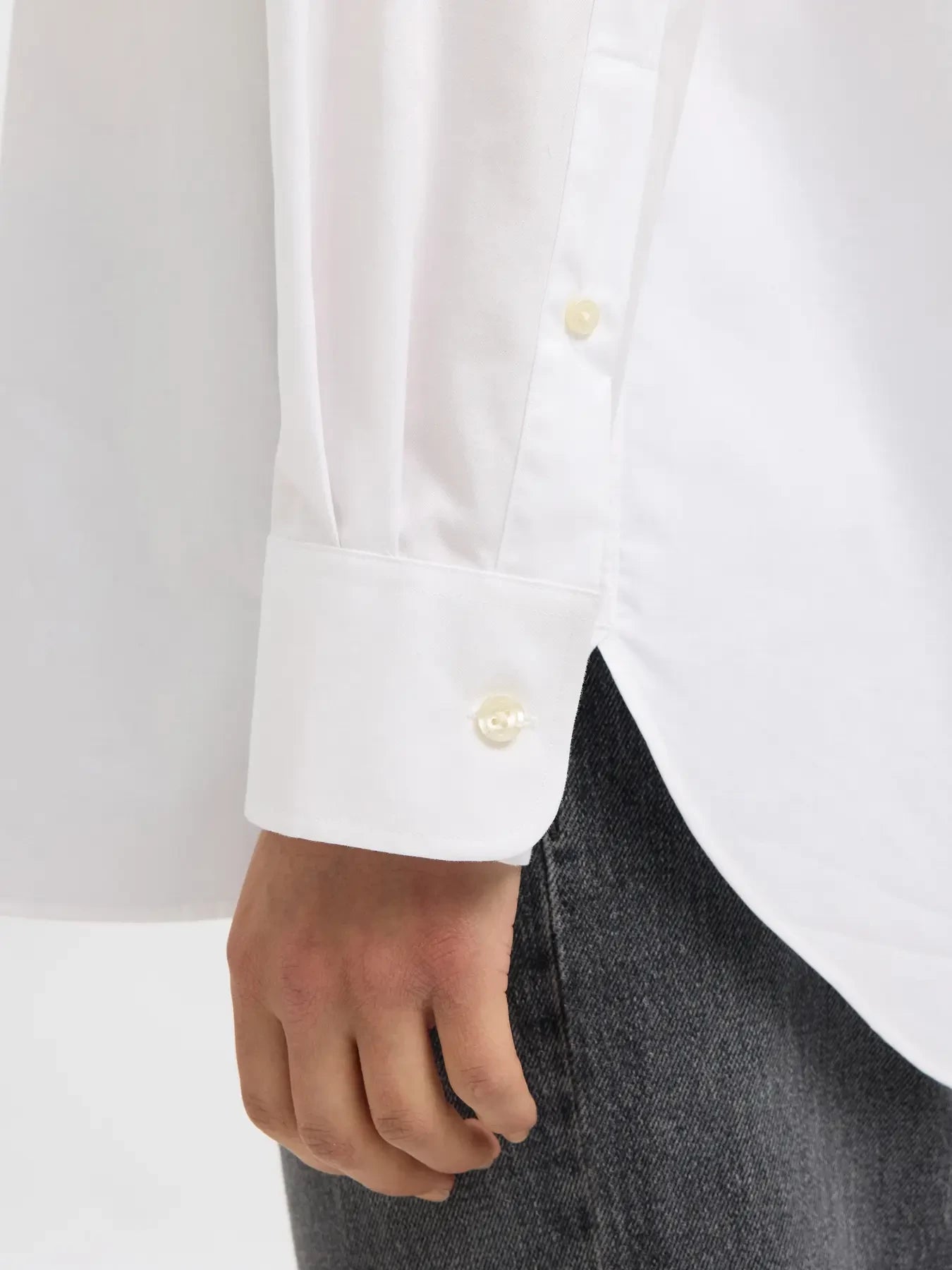 SLFESTER LS OVERSIZE SHIRT NOOS WHITE
