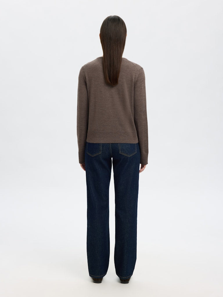 Selected naisten neuletakki, SLFTHEA LS KNIT MERINO CARDIGAN NOOS Delicioso